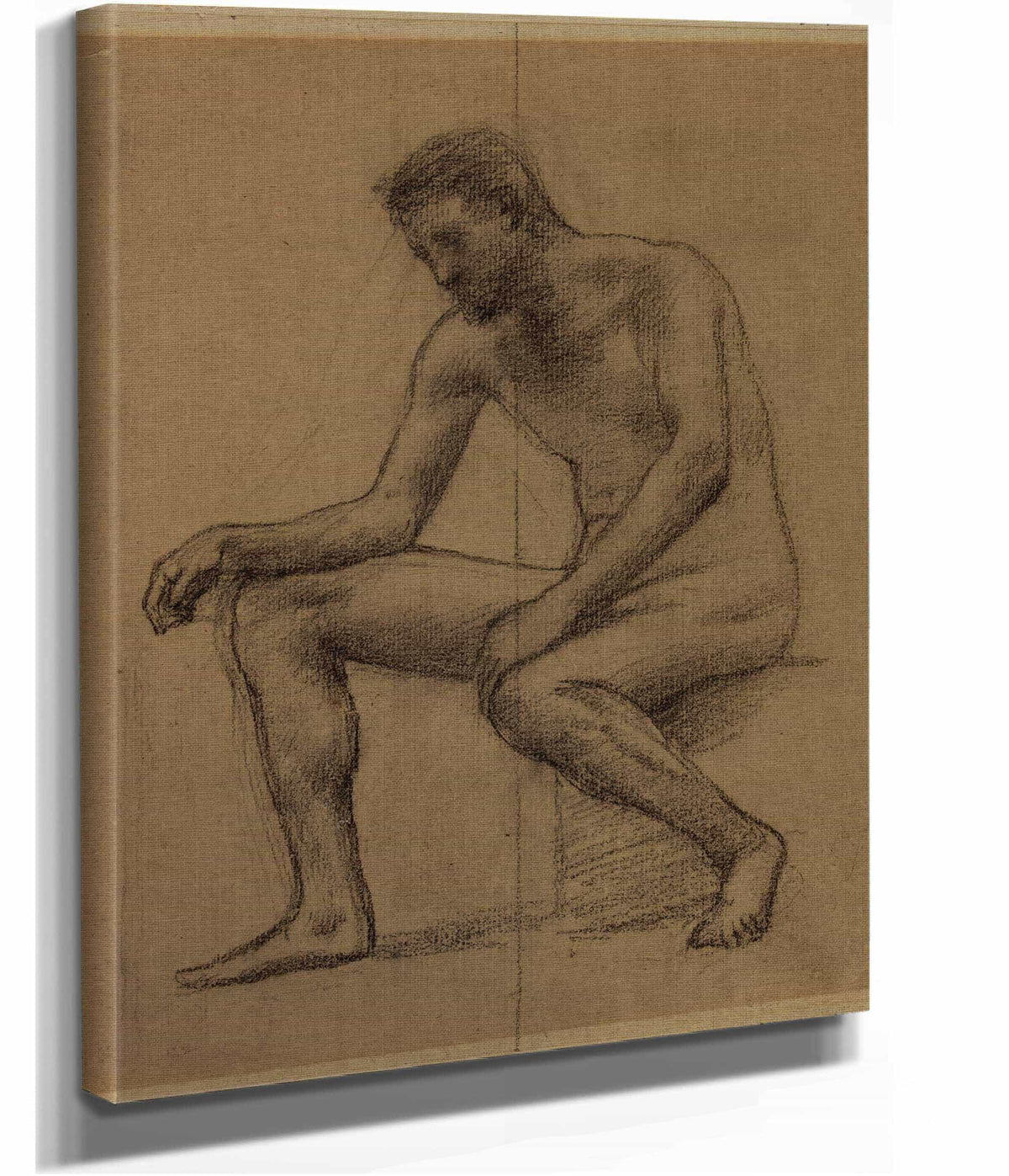 Homme Nu Assis by Pierre Puvis De Chavannes Posters, Prints, & Visual Artwork