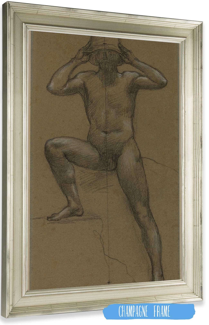 Homme Nu De Face Se Coiffant Dun Pot by Pierre Puvis De Chavannes Posters, Prints, & Visual Artwork