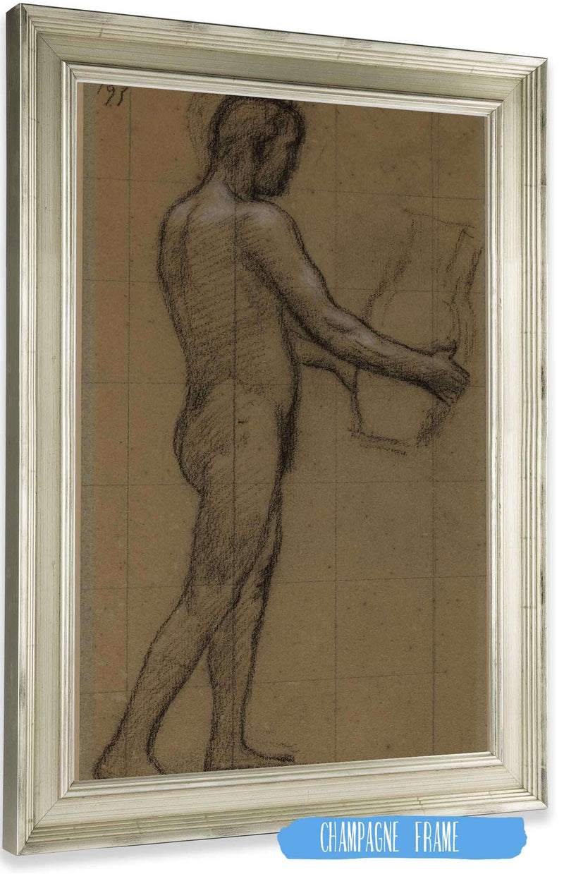 Homme Nu De Profil Marchant Vers La Droite by Pierre Puvis De Chavannes Posters, Prints, & Visual Artwork