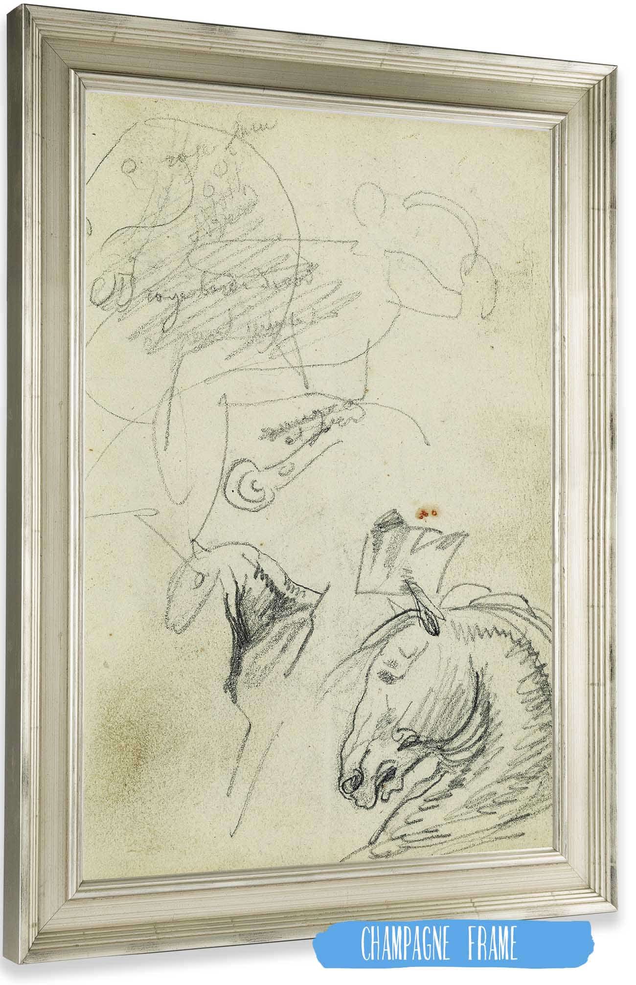 Horse Studies  by Theodore Gericault Posters, Prints, & Visual Artwork