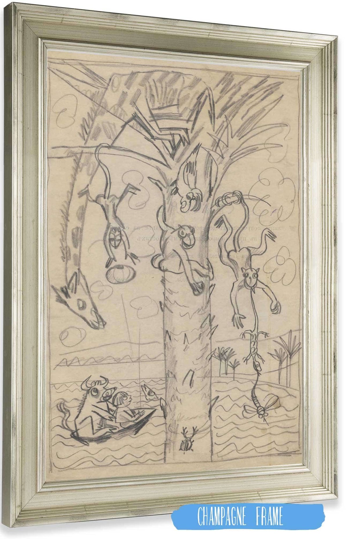 Humorous Drawing For Nephew Alik X by Zygmunt Waliszewski Posters, Prints, & Visual Artwork