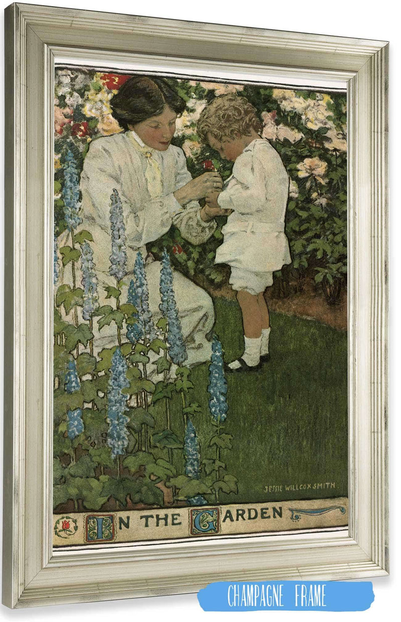 In The Garden   by Jessie Willcox Smith Posters, Prints, & Visual Artwork