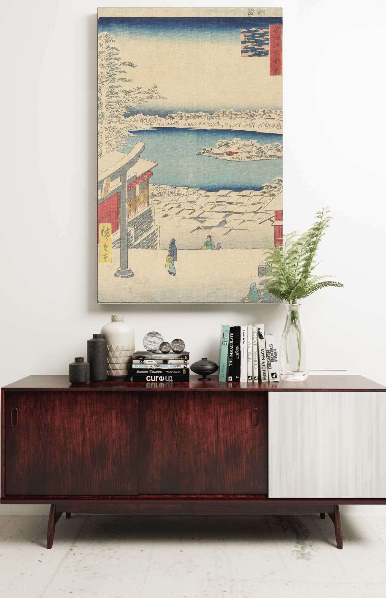Islet In The Snow by Ando Hiroshige Posters, Prints, & Visual Artwork