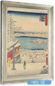 Islet In The Snow by Ando Hiroshige Posters, Prints, & Visual Artwork