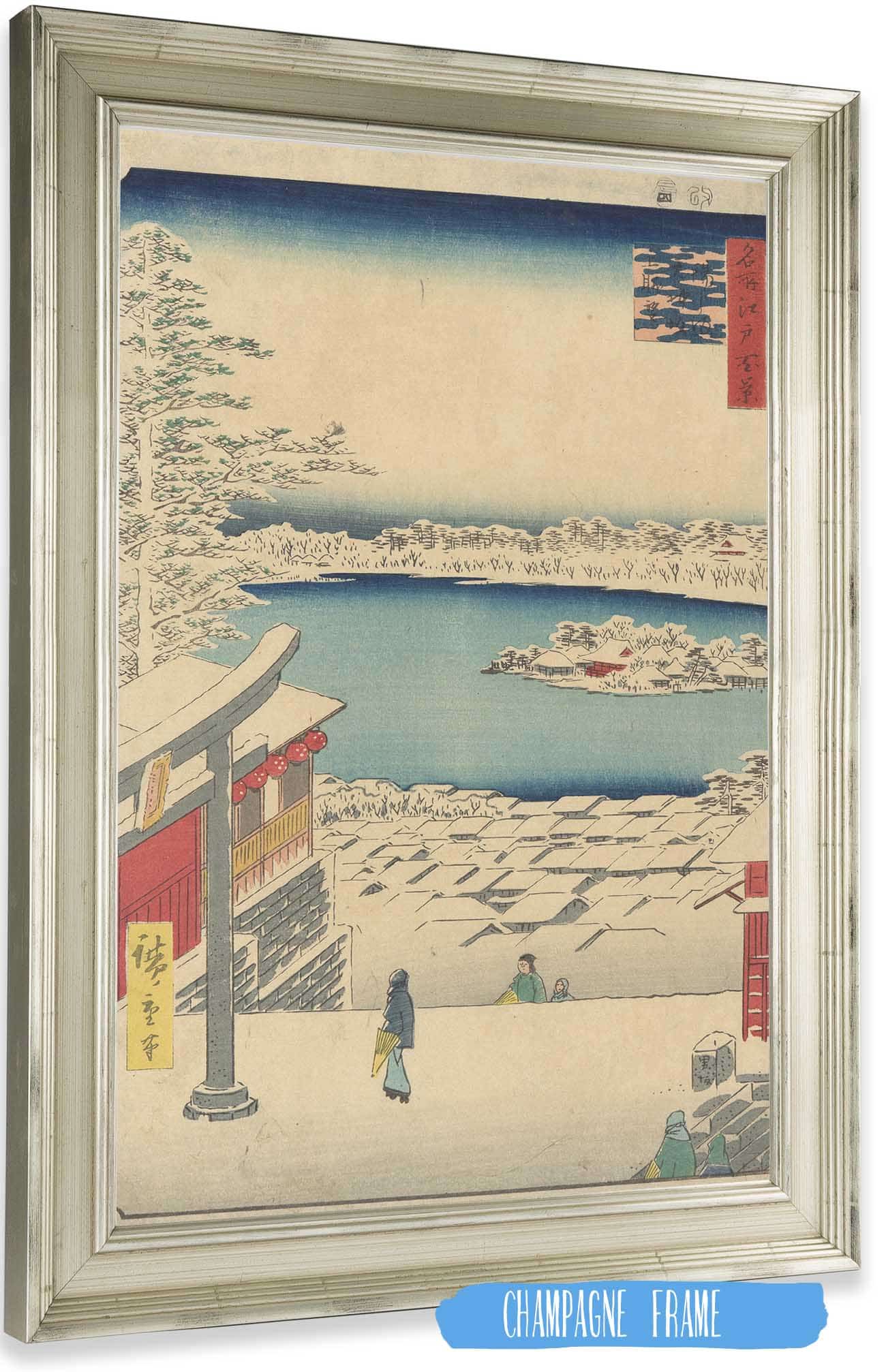 Islet In The Snow by Ando Hiroshige Posters, Prints, & Visual Artwork