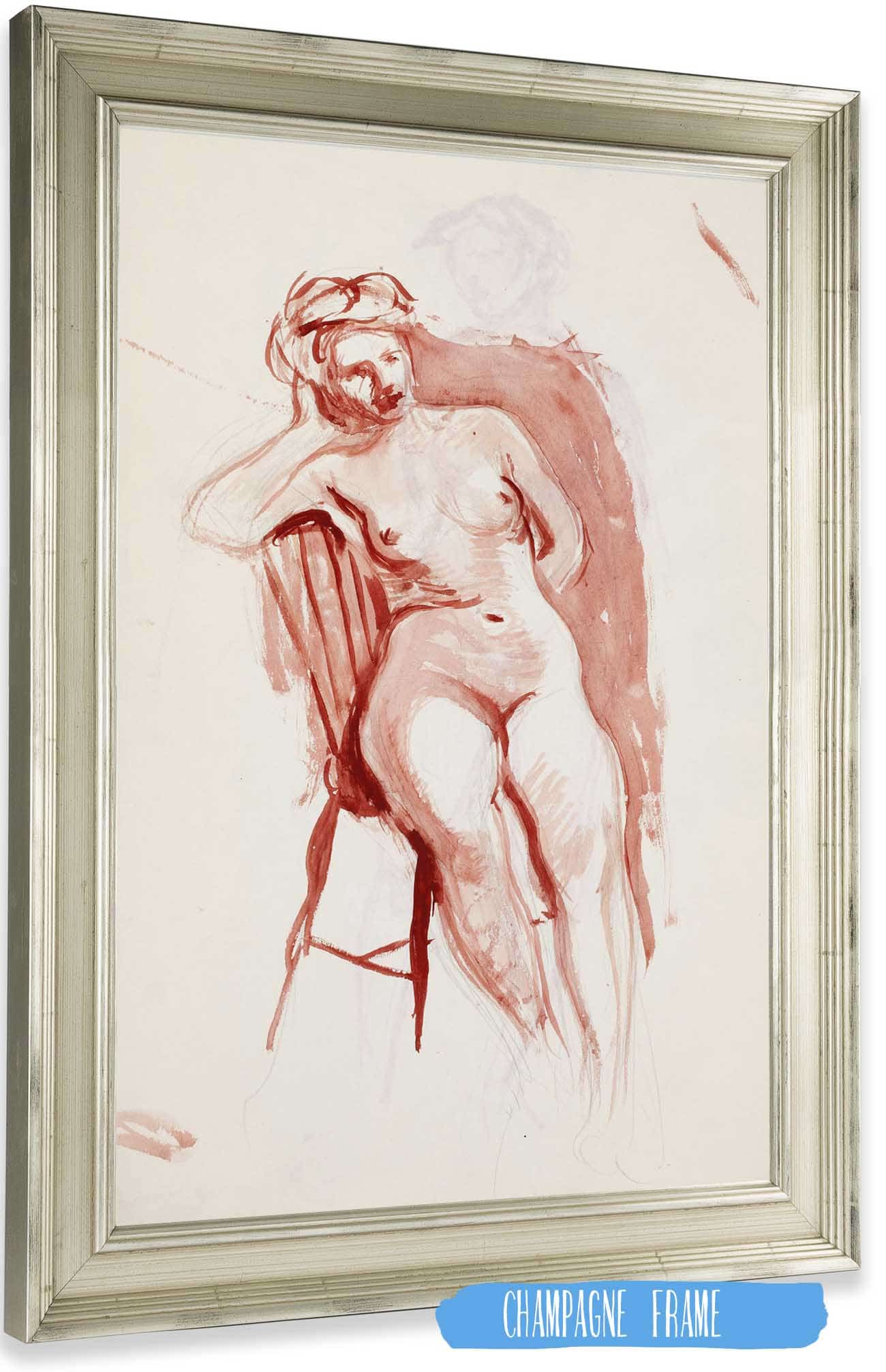 Istuva Alaston Malli  by Magnus Enckell Posters, Prints, & Visual Artwork