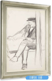 Istuva Mies Lakki Paassa Luonnos  by Magnus Enckell Posters, Prints, & Visual Artwork
