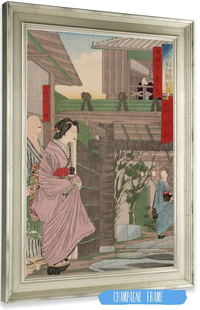 Izumibun Restaurant At Minami Nabecho by Tsukioka Yoshitoshi Posters, Prints, & Visual Artwork