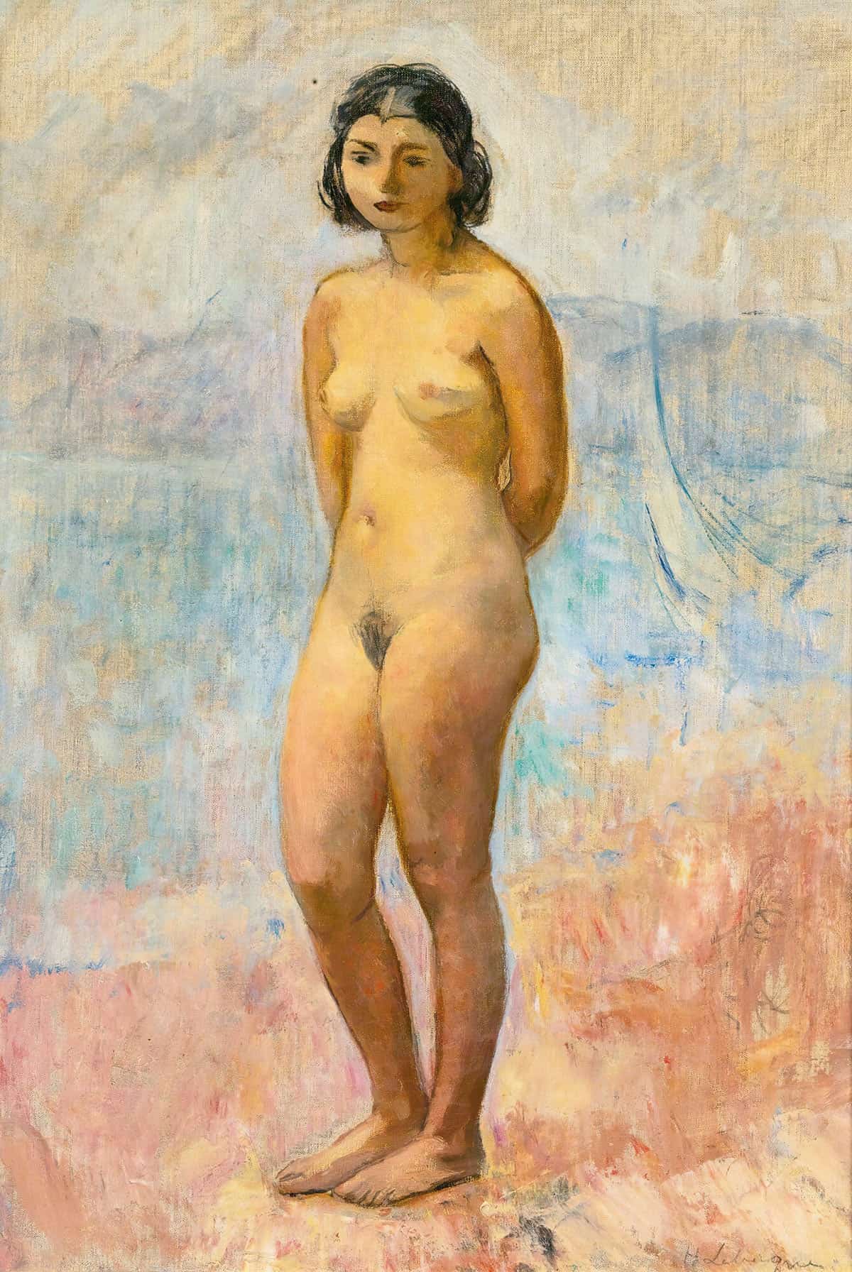 Jeune Fille Nue Debout by Henri Lebasque Posters, Prints, & Visual Artwork