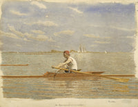 John Biglin In A Single Scull by Thomas Eakins Posters, Prints, & Visual Artwork