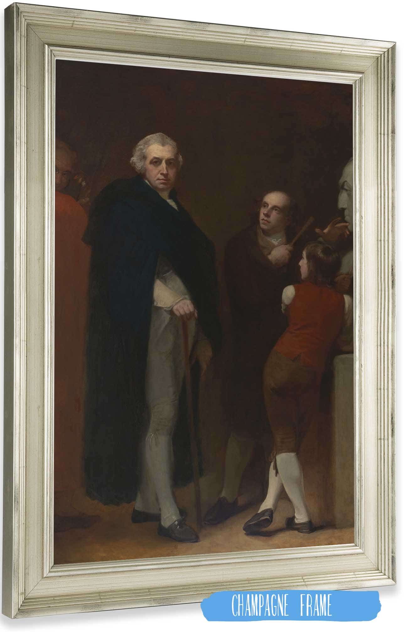 John Flaxman Modeling The Bust Of William Hayley To by George Romney Posters, Prints, & Visual Artwork