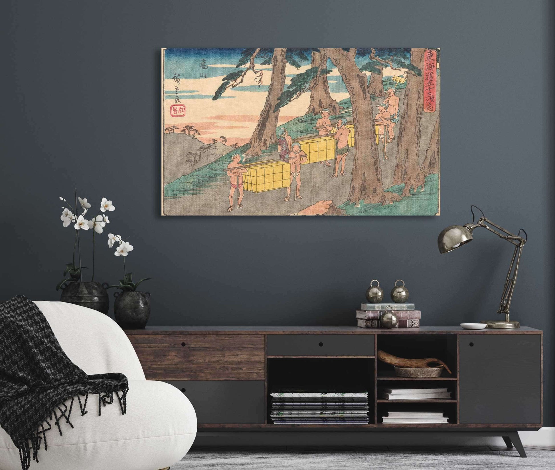Kameyama   by Ando Hiroshige Posters, Prints, & Visual Artwork