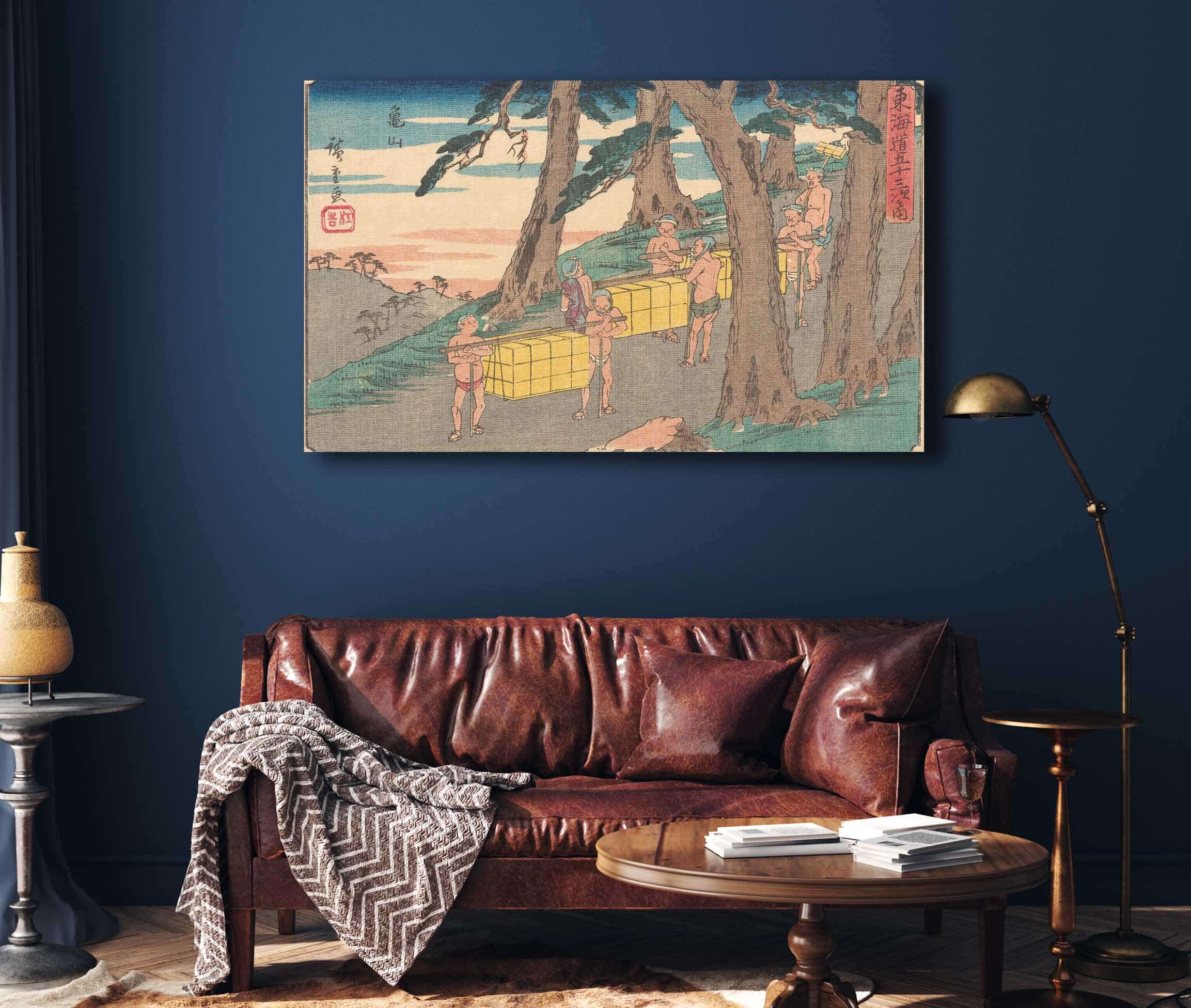Kameyama   by Ando Hiroshige Posters, Prints, & Visual Artwork