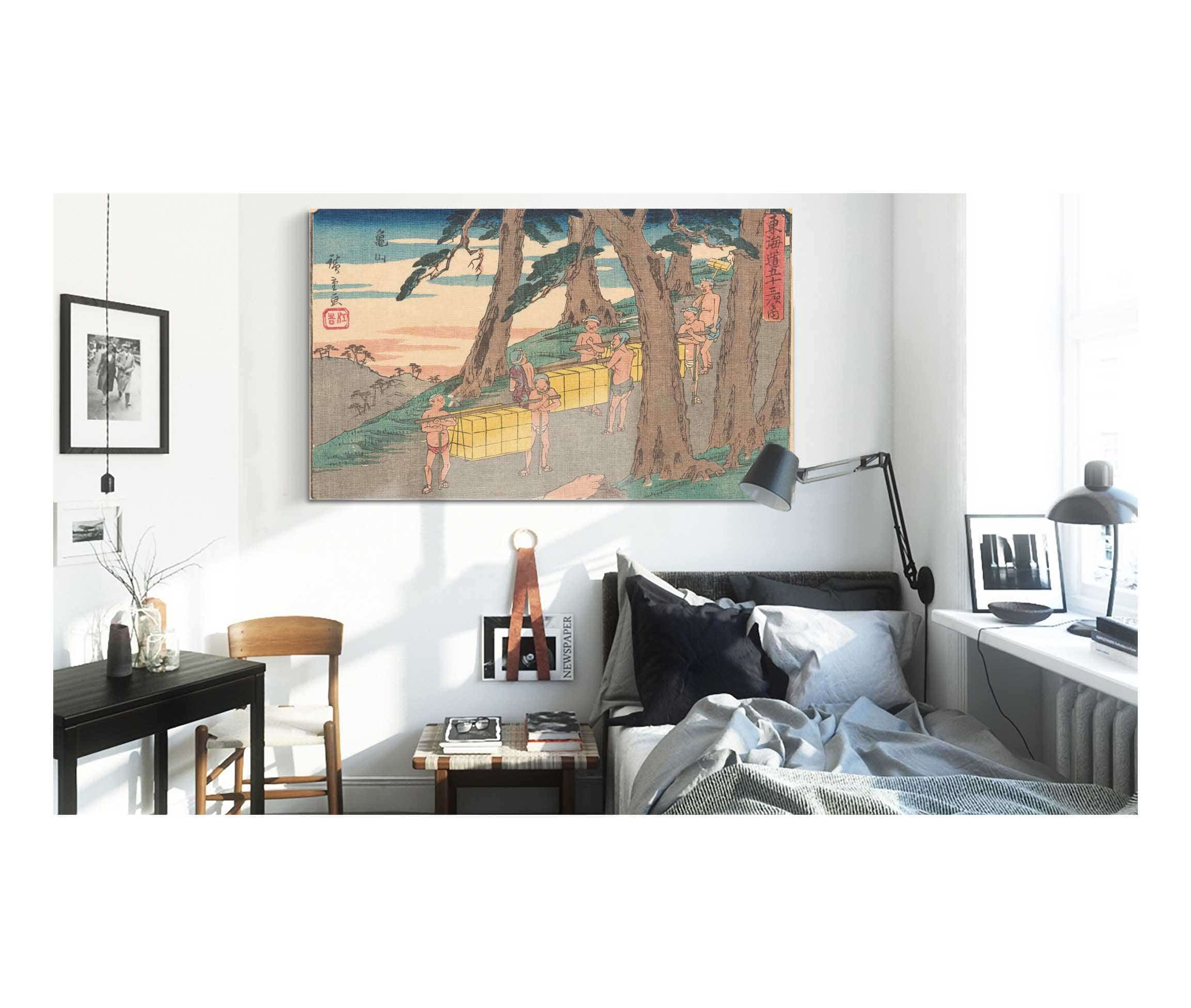 Kameyama   by Ando Hiroshige Posters, Prints, & Visual Artwork