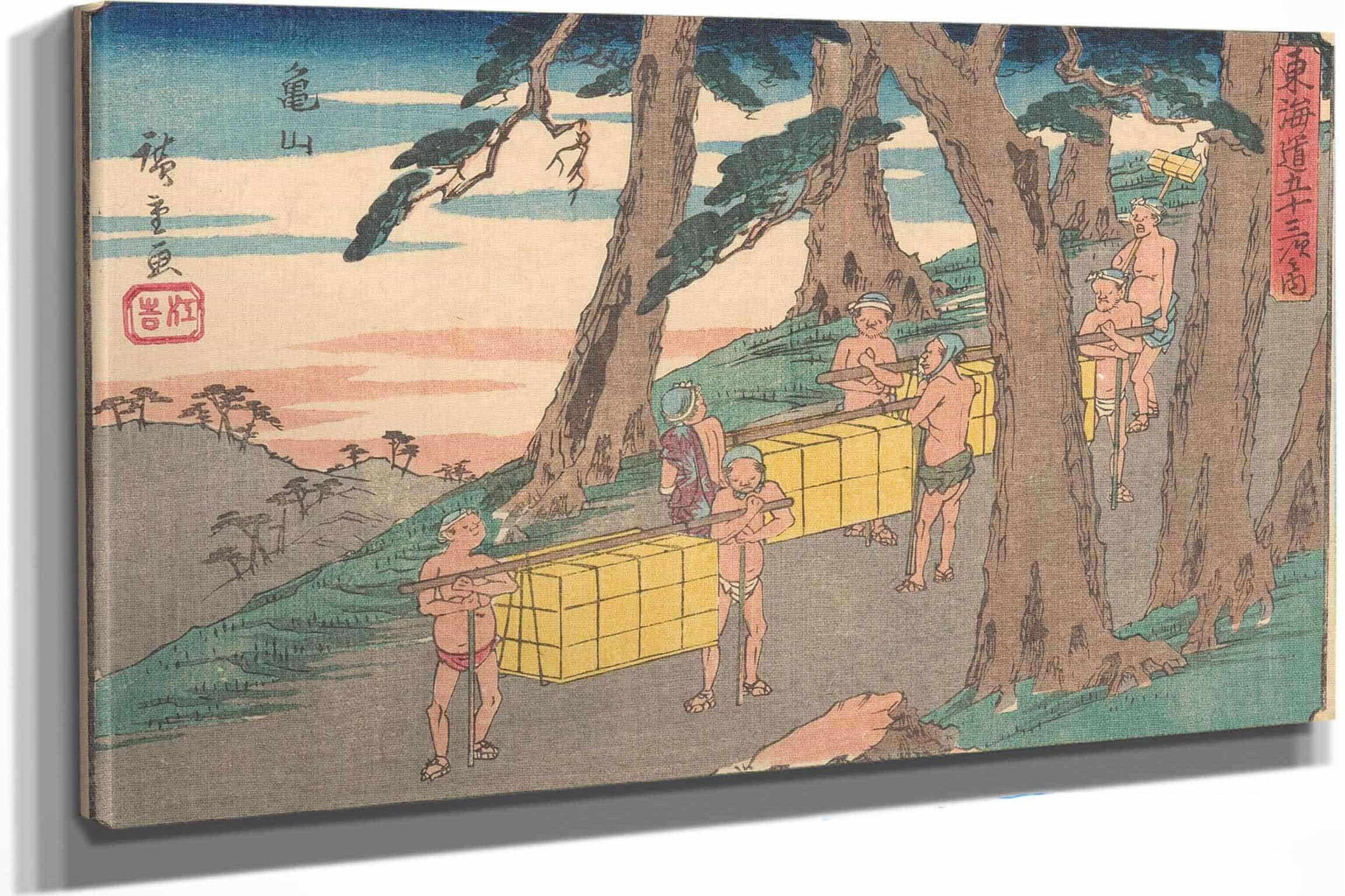 Kameyama   by Ando Hiroshige Posters, Prints, & Visual Artwork
