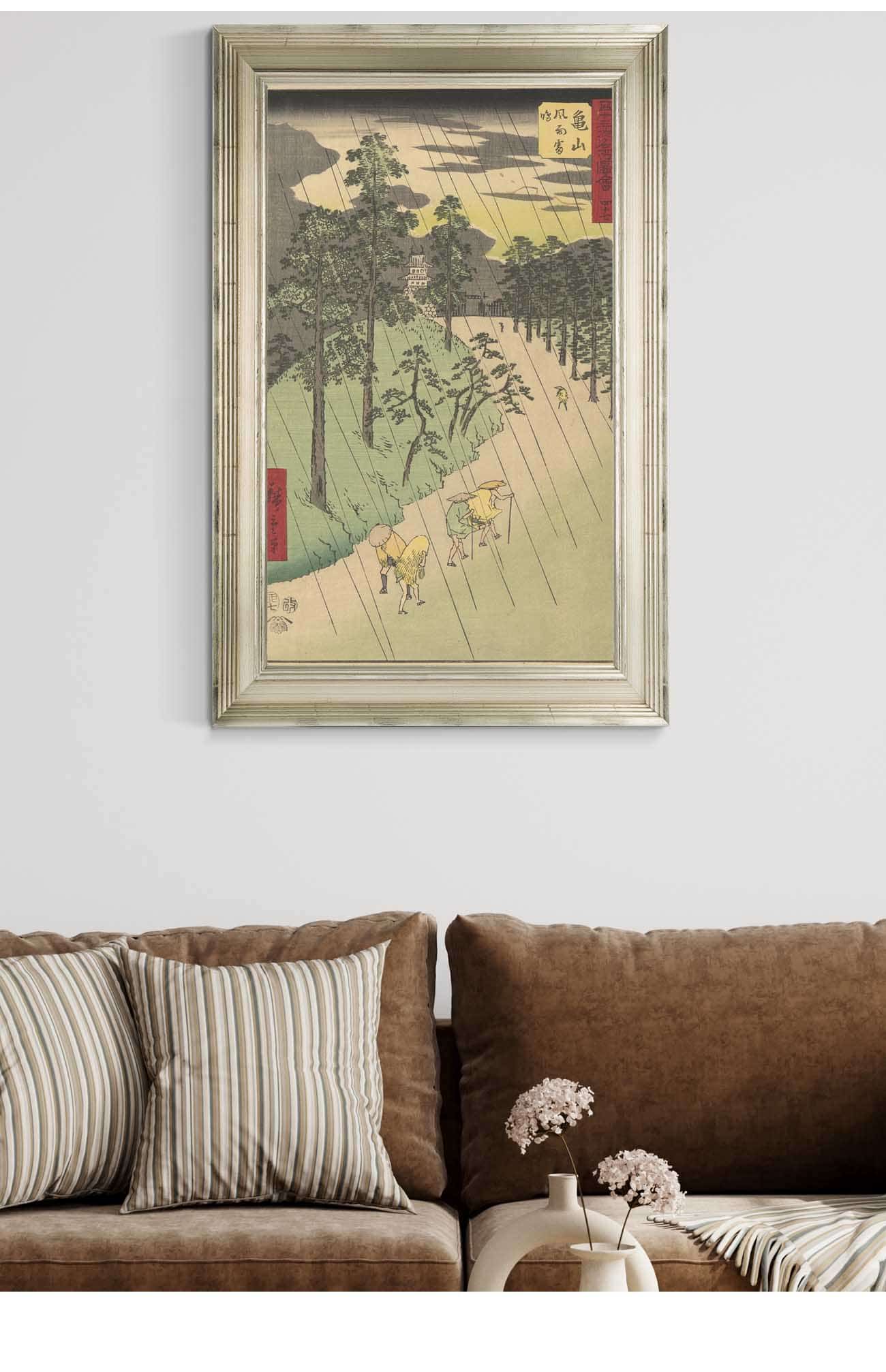 Kameyama   by Ando Hiroshige Posters, Prints, & Visual Artwork