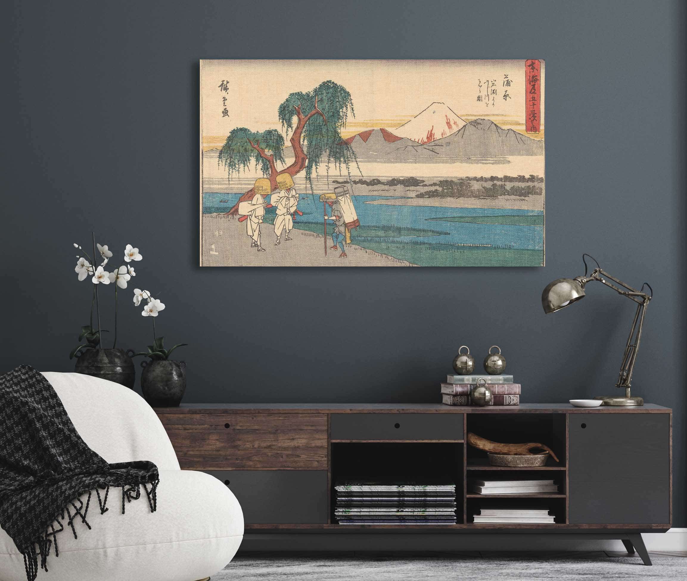 Kanbara   by Ando Hiroshige Posters, Prints, & Visual Artwork