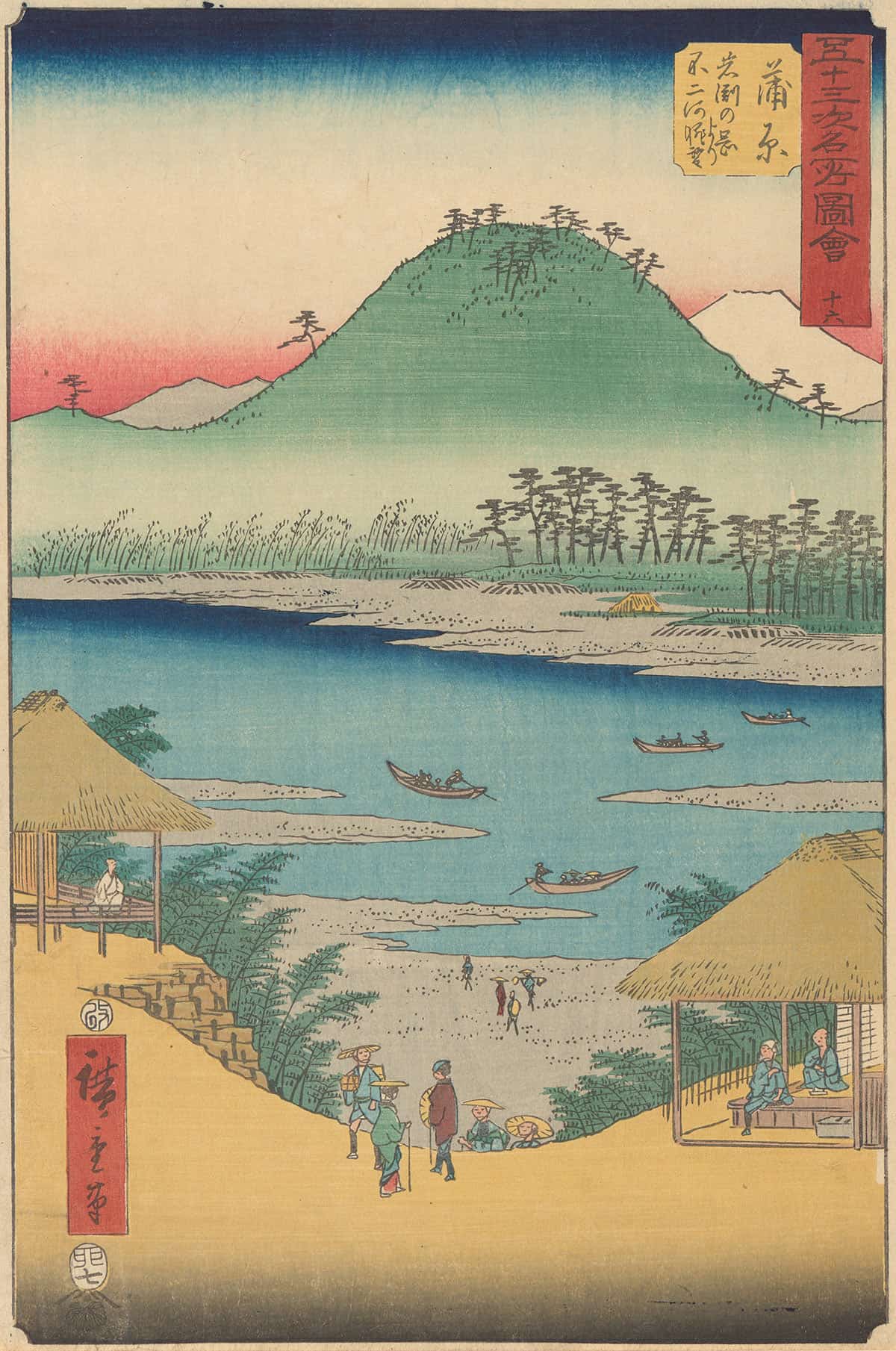 Kanbara   by Ando Hiroshige Posters, Prints, & Visual Artwork