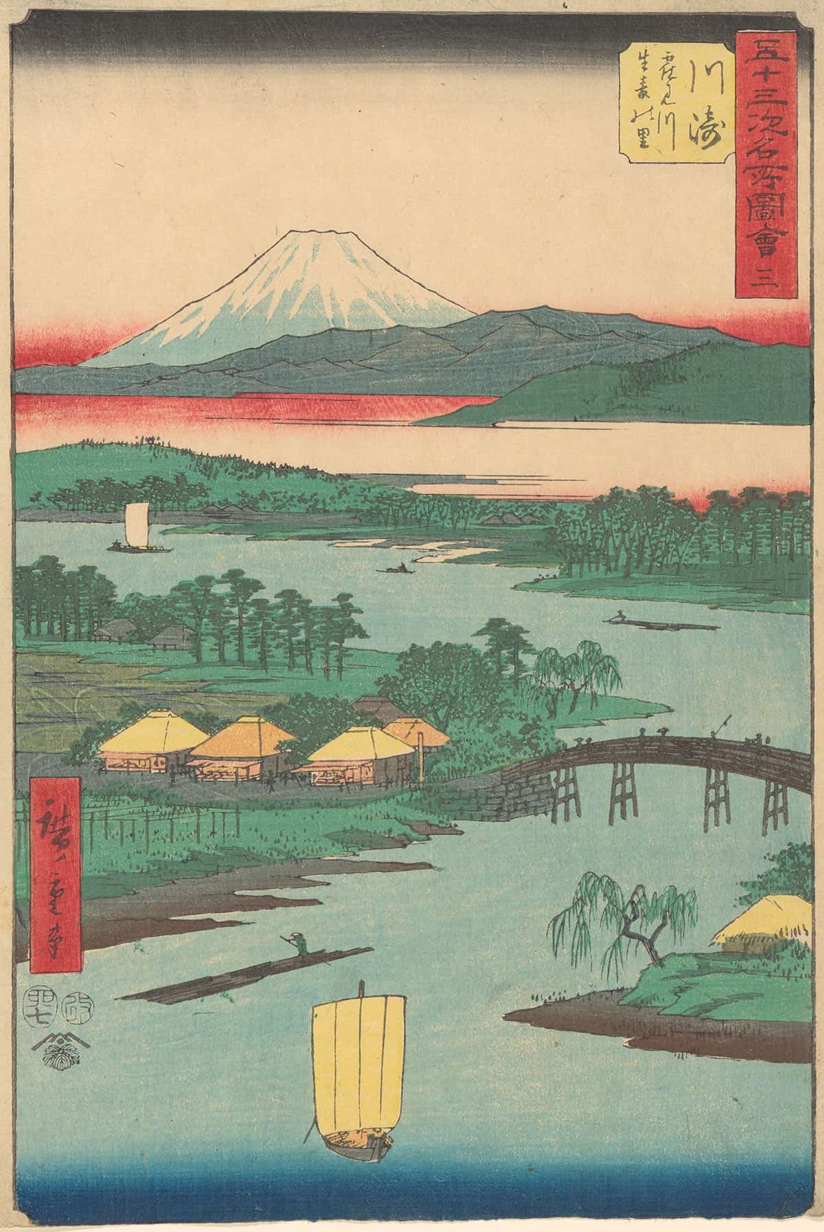 Kawasaki   by Ando Hiroshige Posters, Prints, & Visual Artwork