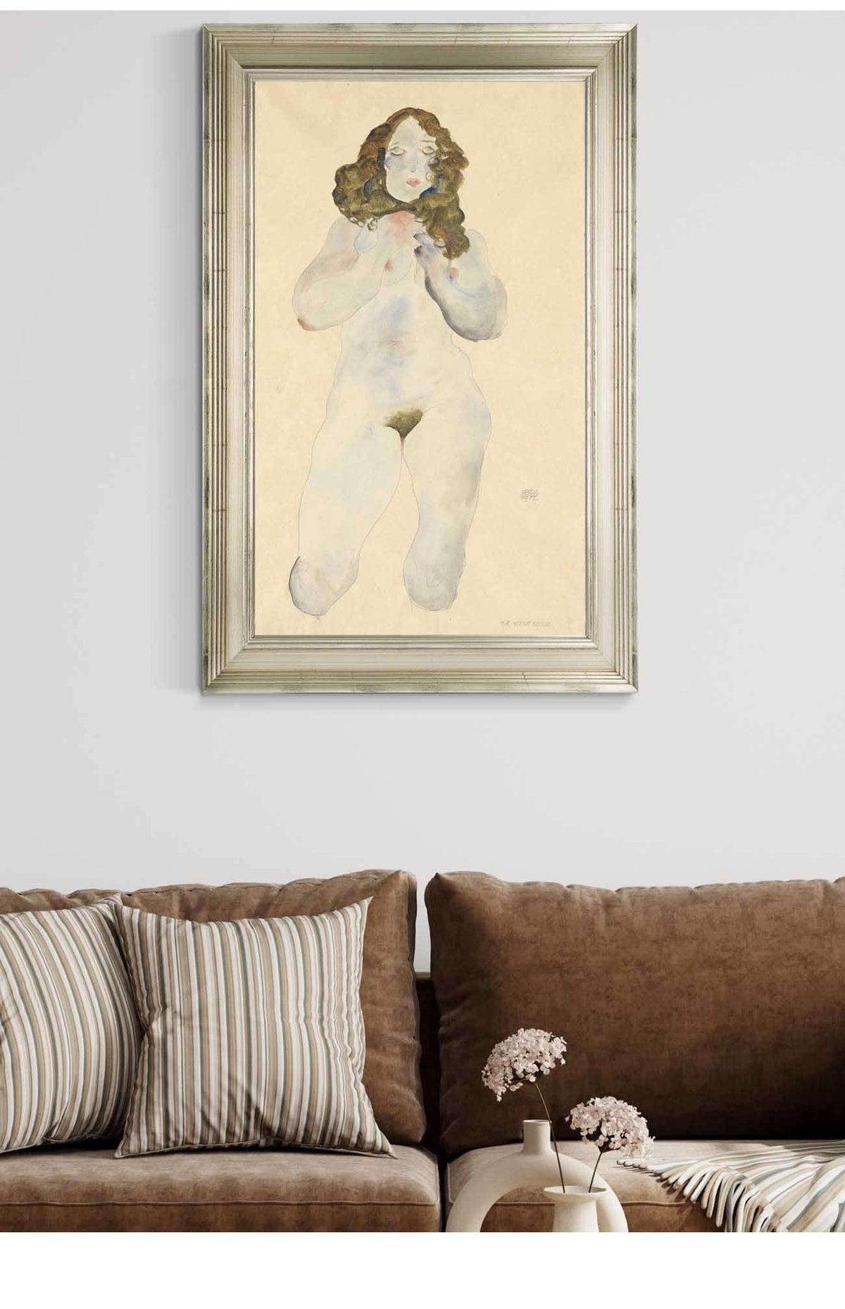 Kniender Weiblicher Akt by Egon Schiele Posters, Prints, & Visual Artwork