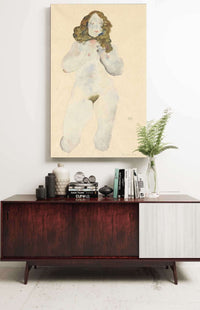 Kniender Weiblicher Akt by Egon Schiele Posters, Prints, & Visual Artwork