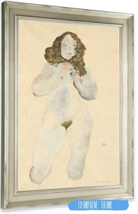 Kniender Weiblicher Akt by Egon Schiele Posters, Prints, & Visual Artwork