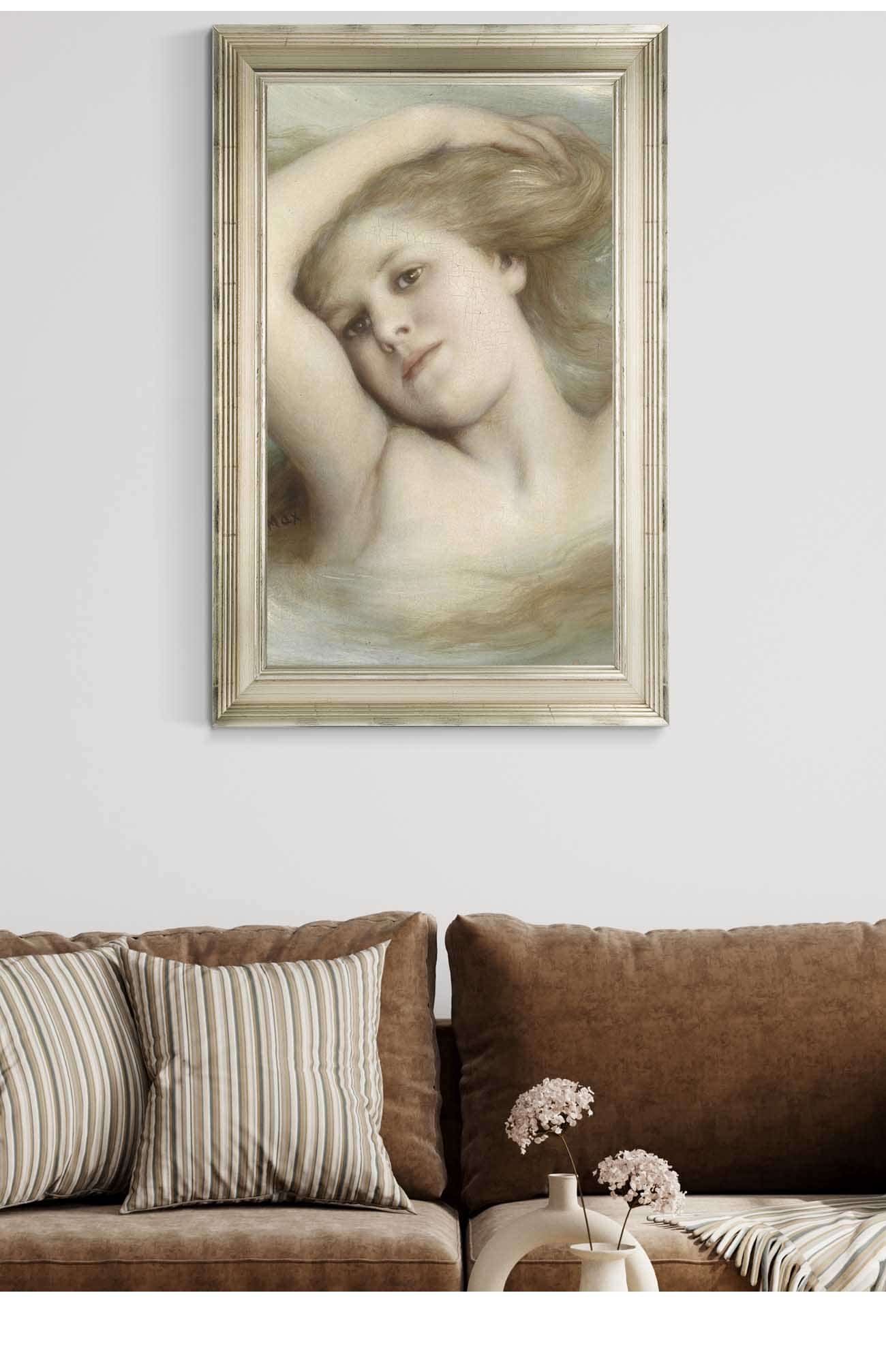 Kopf Eines Traumenden Madchens by Gabriel Von Max Posters, Prints, & Visual Artwork
