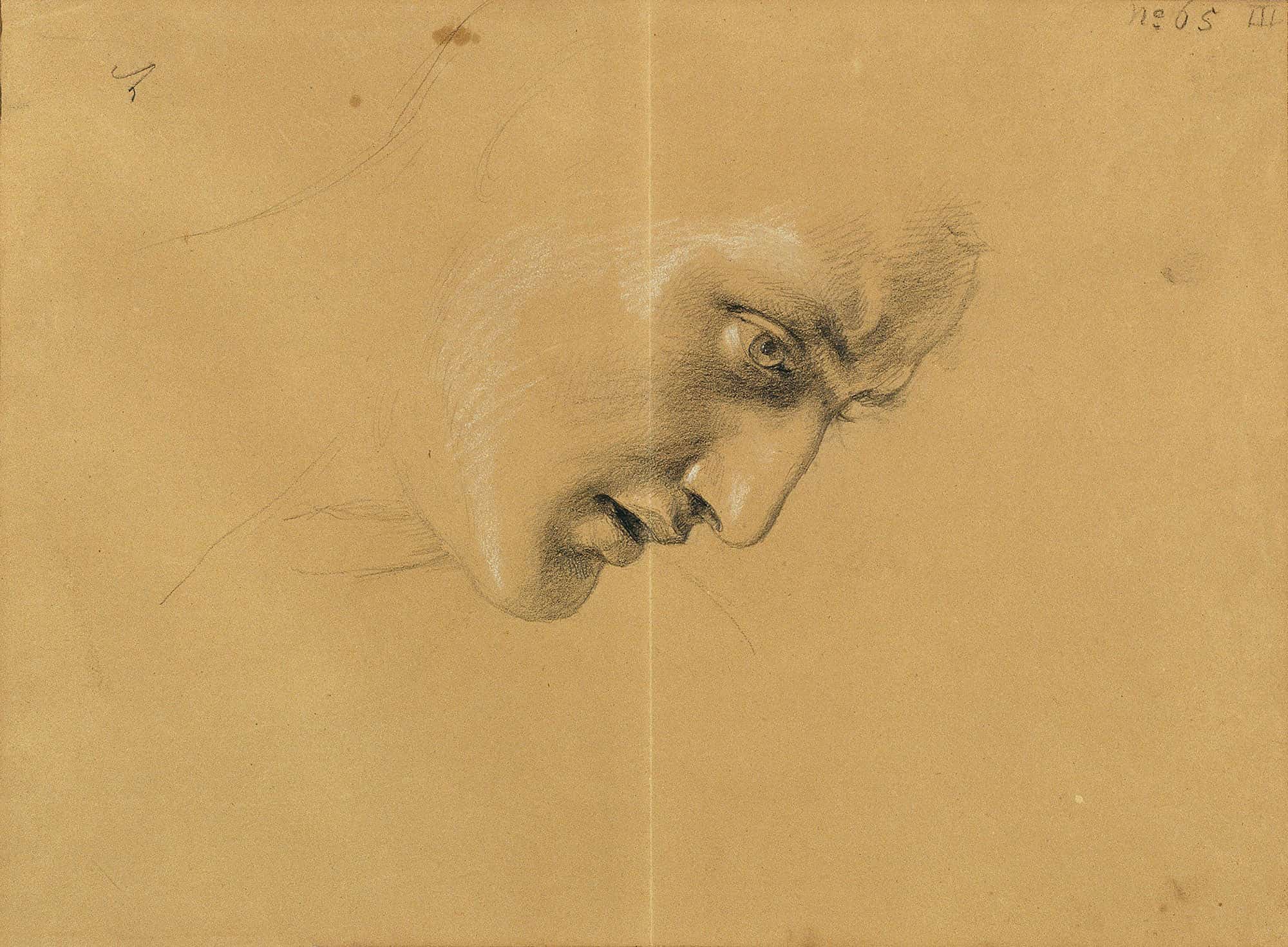 Kopfstudie by Johann Peter Krafft Posters, Prints, & Visual Artwork