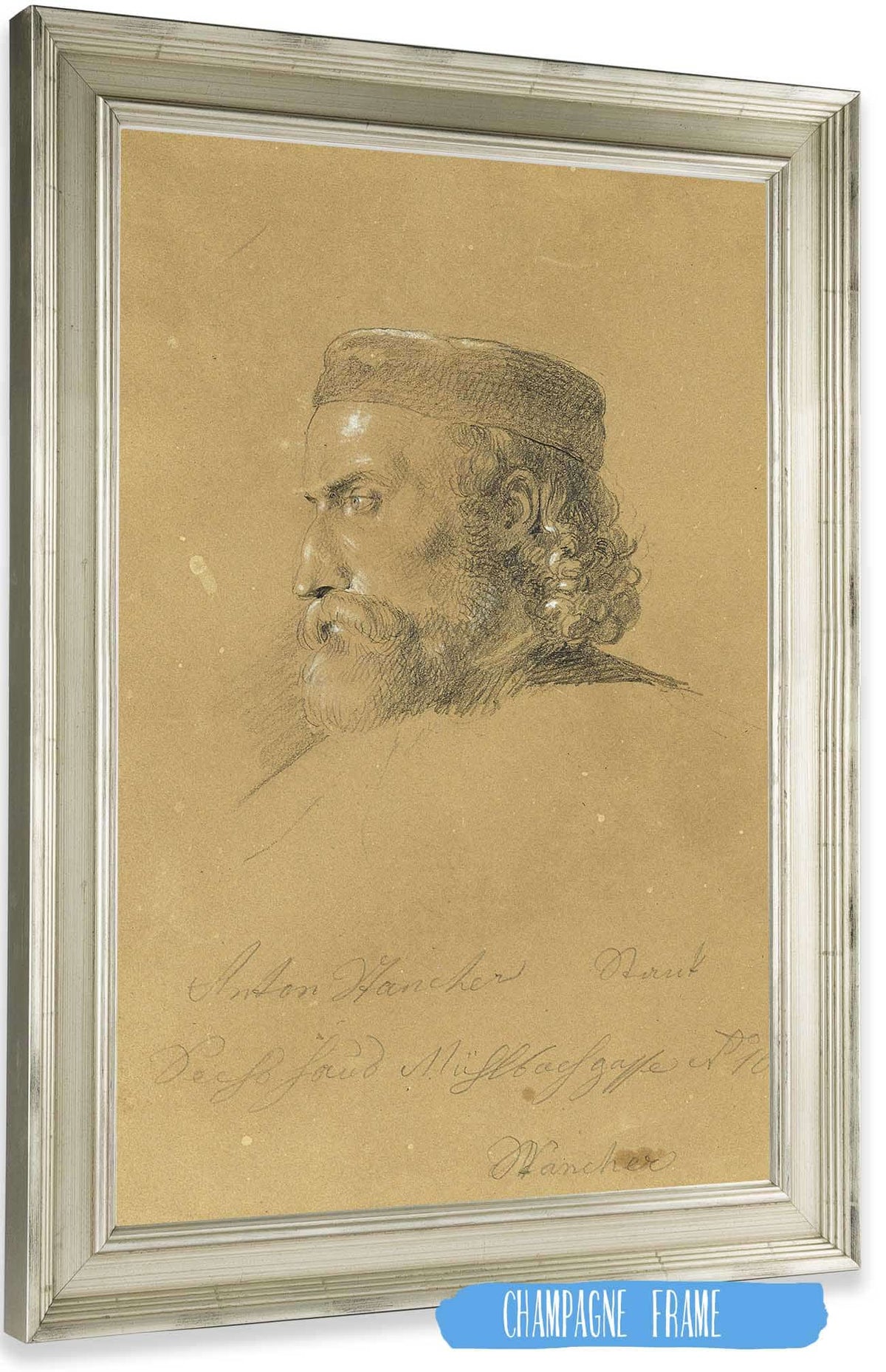 Kopfstudie by Johann Peter Krafft Posters, Prints, & Visual Artwork