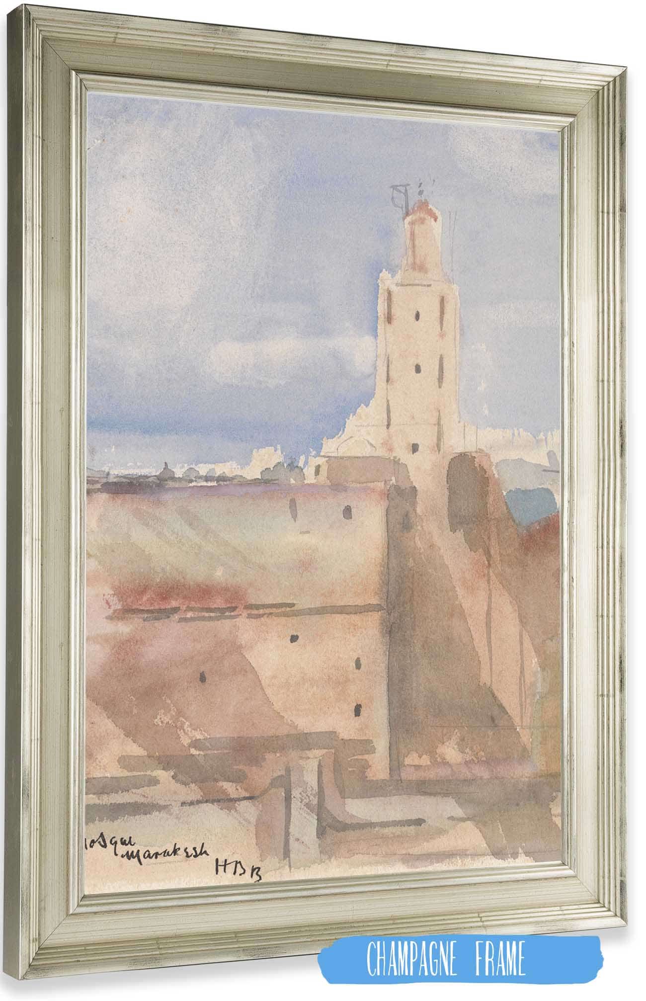 Koutoubia Mosque Marrakech by Hercules Brabazon Brabazon Posters, Prints, & Visual Artwork