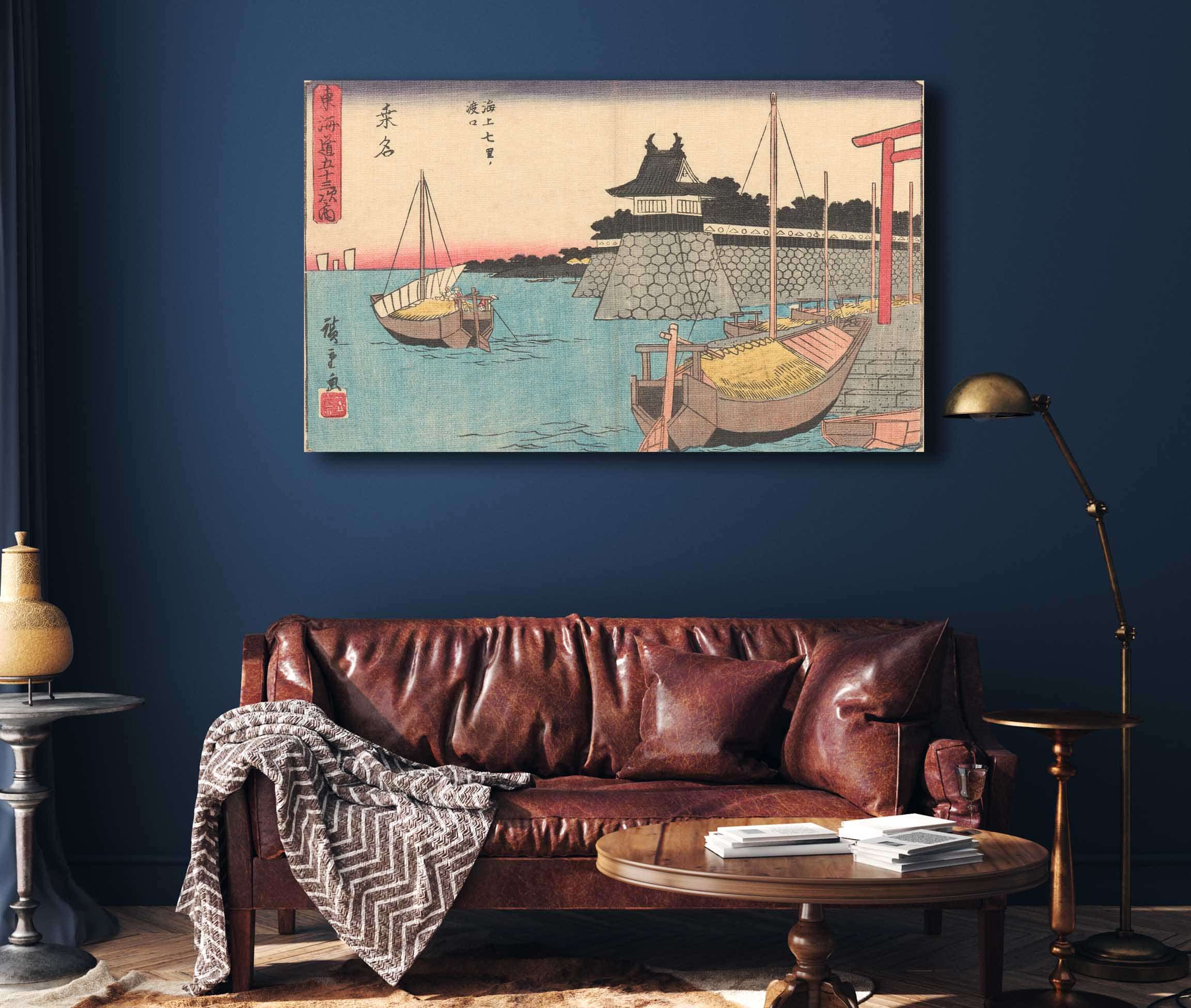 Kuwana   by Ando Hiroshige Posters, Prints, & Visual Artwork