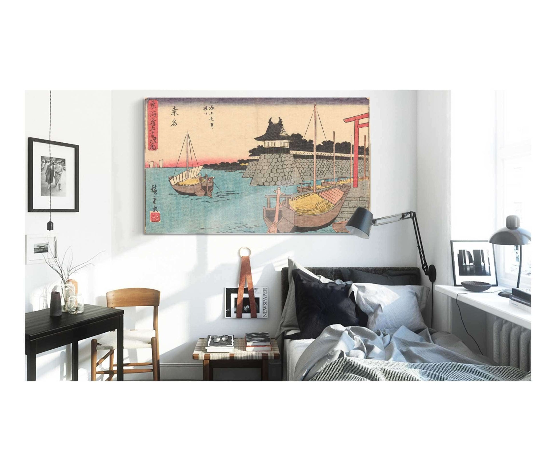 Kuwana   by Ando Hiroshige Posters, Prints, & Visual Artwork