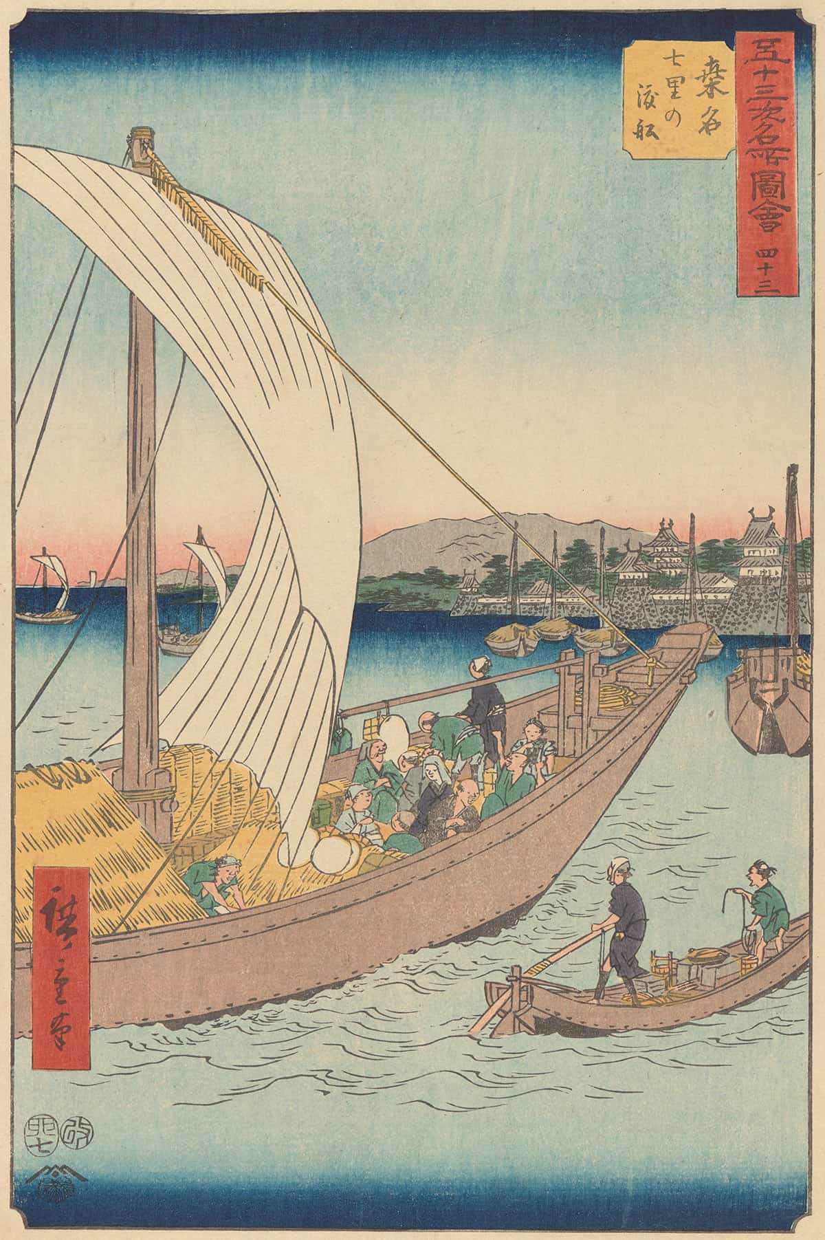 Kuwana   by Ando Hiroshige Posters, Prints, & Visual Artwork