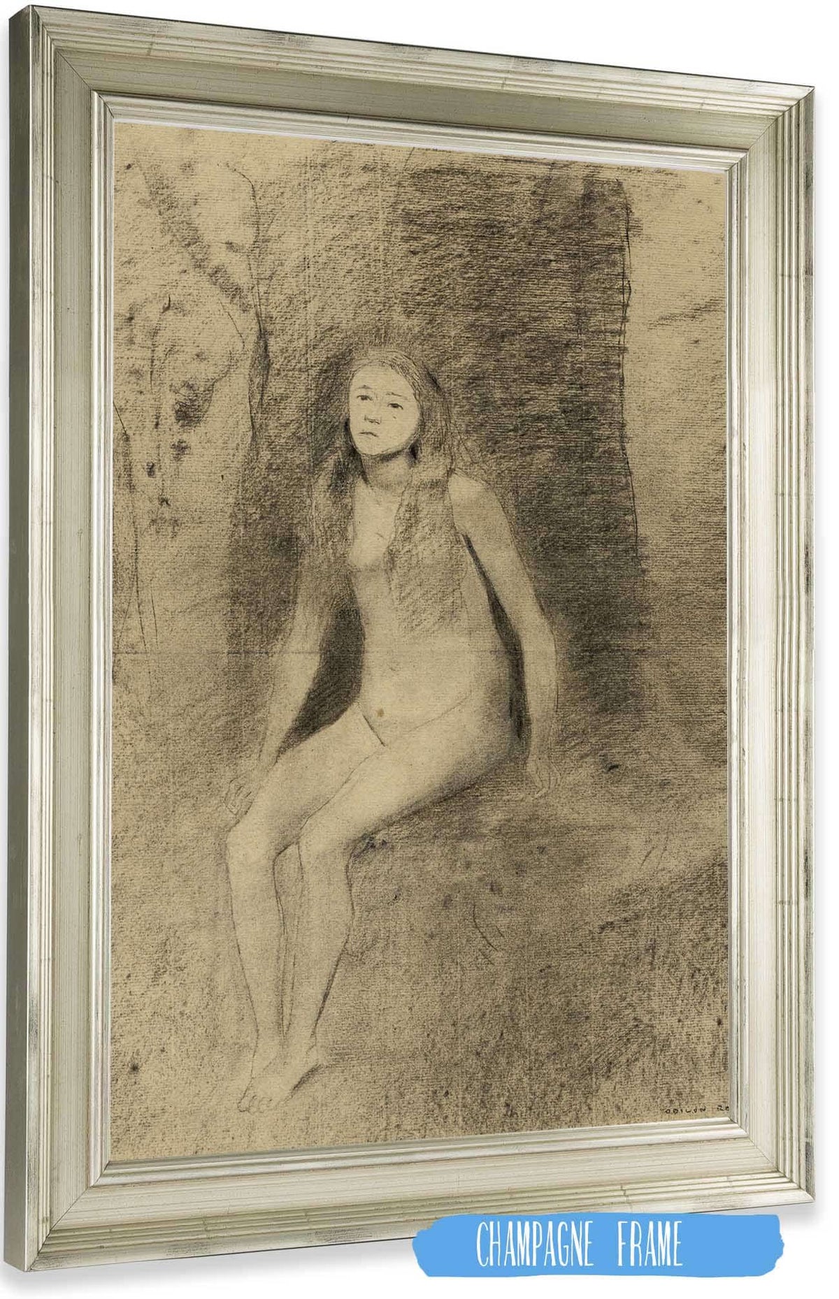 La Jeune Songeuse by Odilon Redon Posters, Prints, & Visual Artwork
