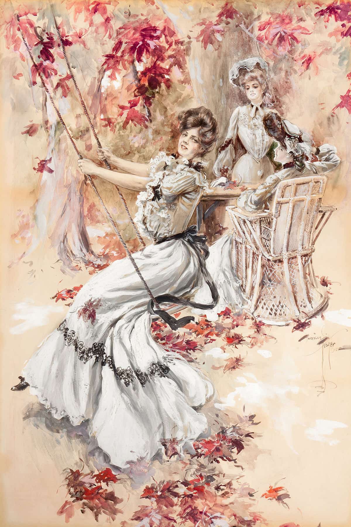 Ladies In The Park by Harrison Fisher Posters, Prints, & Visual Artwork