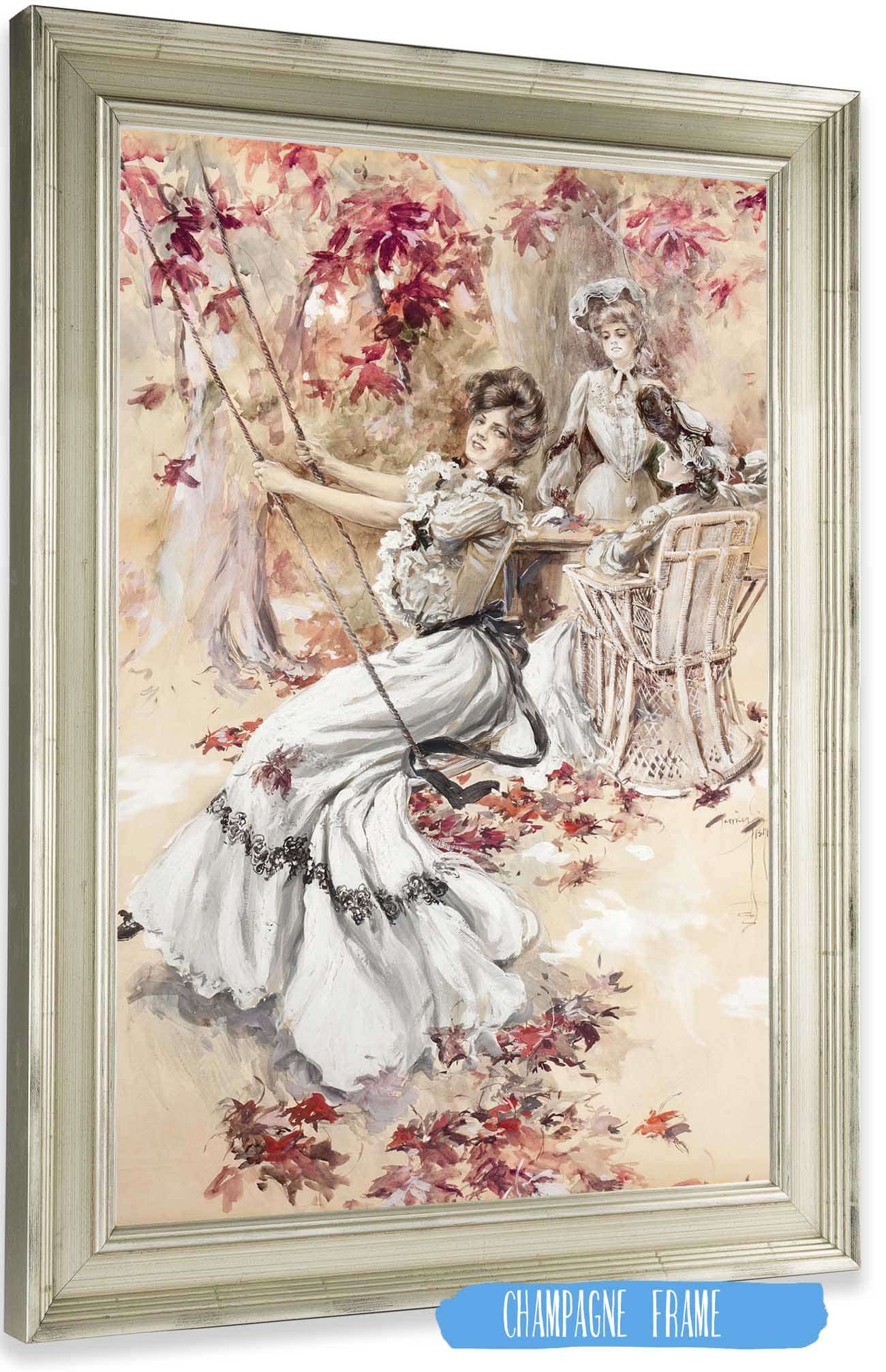 Ladies In The Park by Harrison Fisher Posters, Prints, & Visual Artwork