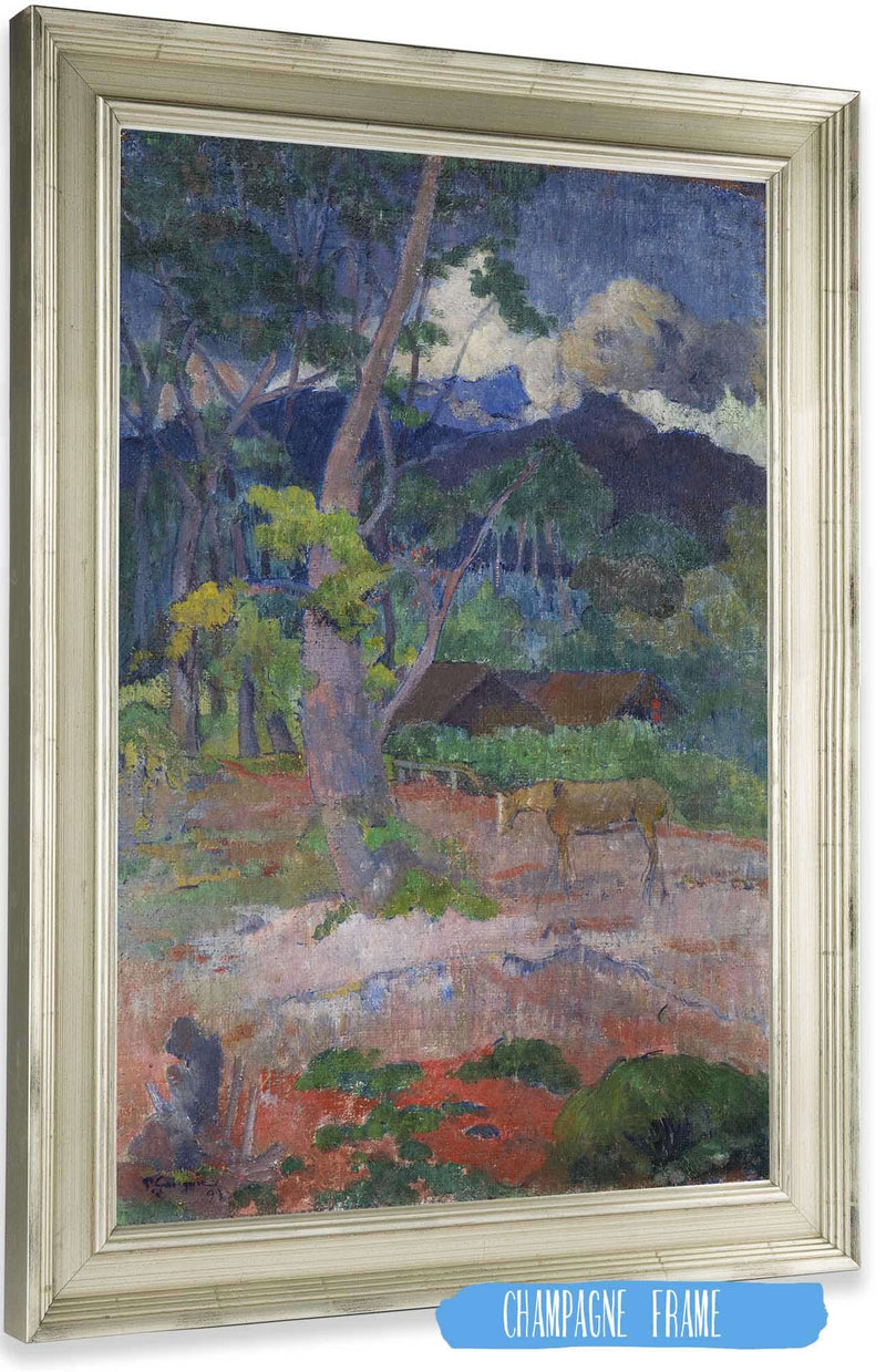 Landscape With A Horse by Paul Gauguin Posters, Prints, & Visual Artwork