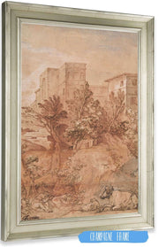 Landscape With A Large Villa On A Hilltop by Charles Joseph Natoire Posters, Prints, & Visual Artwork