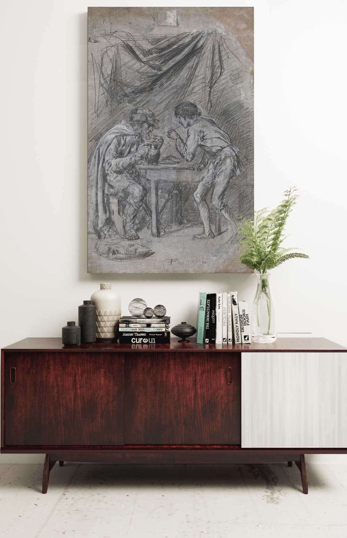 Lazarille De Tormes Stealing Drink From A Blind Man Probably C by Ernest Meissonier Posters, Prints, & Visual Artwork