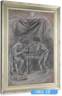 Lazarille De Tormes Stealing Drink From A Blind Man Probably C by Ernest Meissonier Posters, Prints, & Visual Artwork