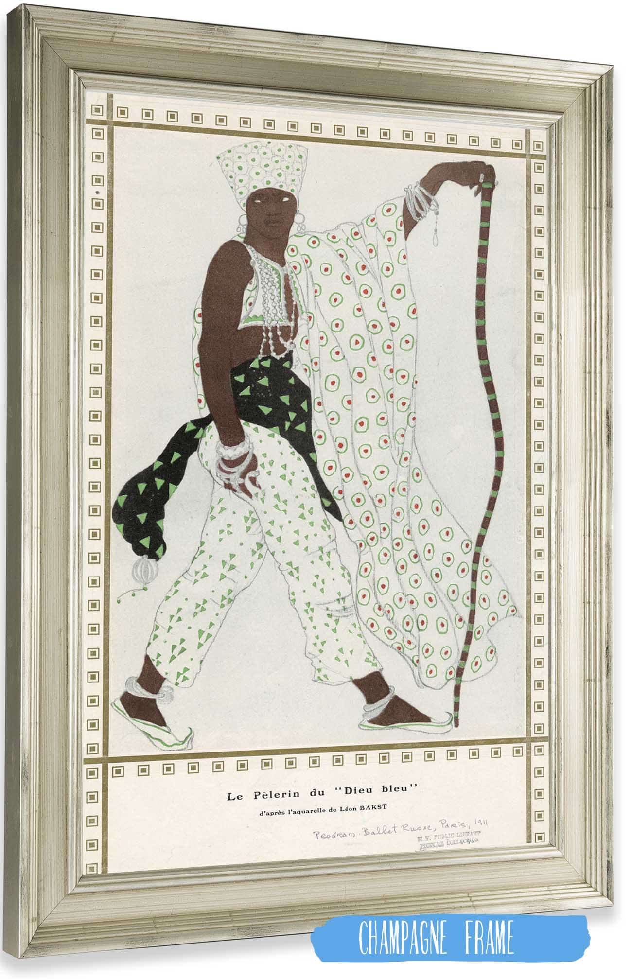 Le Pelerin Du Dieu Bleu by Leon Bakst Posters, Prints, & Visual Artwork
