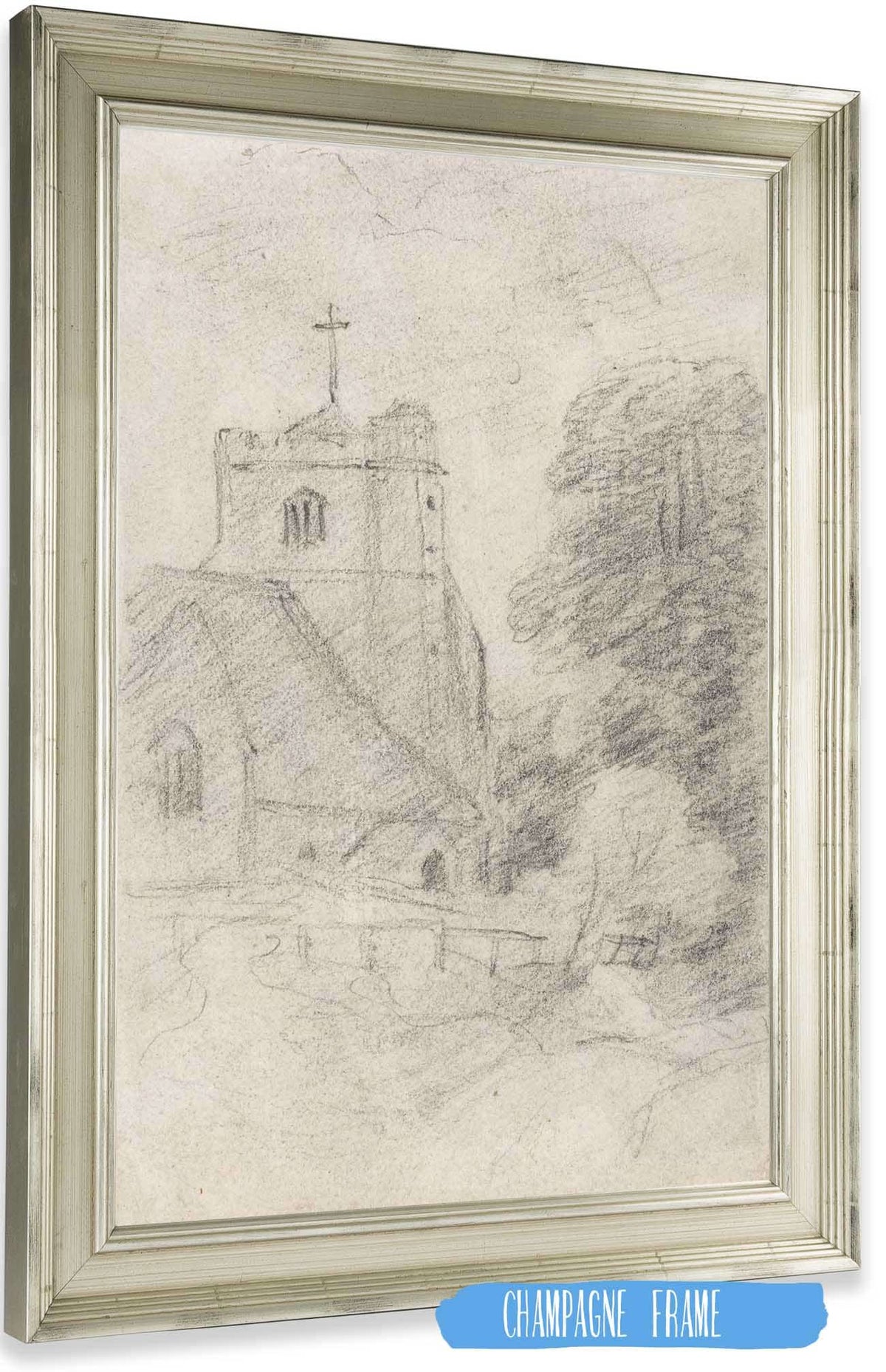 Leatherhead Church Near Epsom From The Northeast by John Constable Posters, Prints, & Visual Artwork