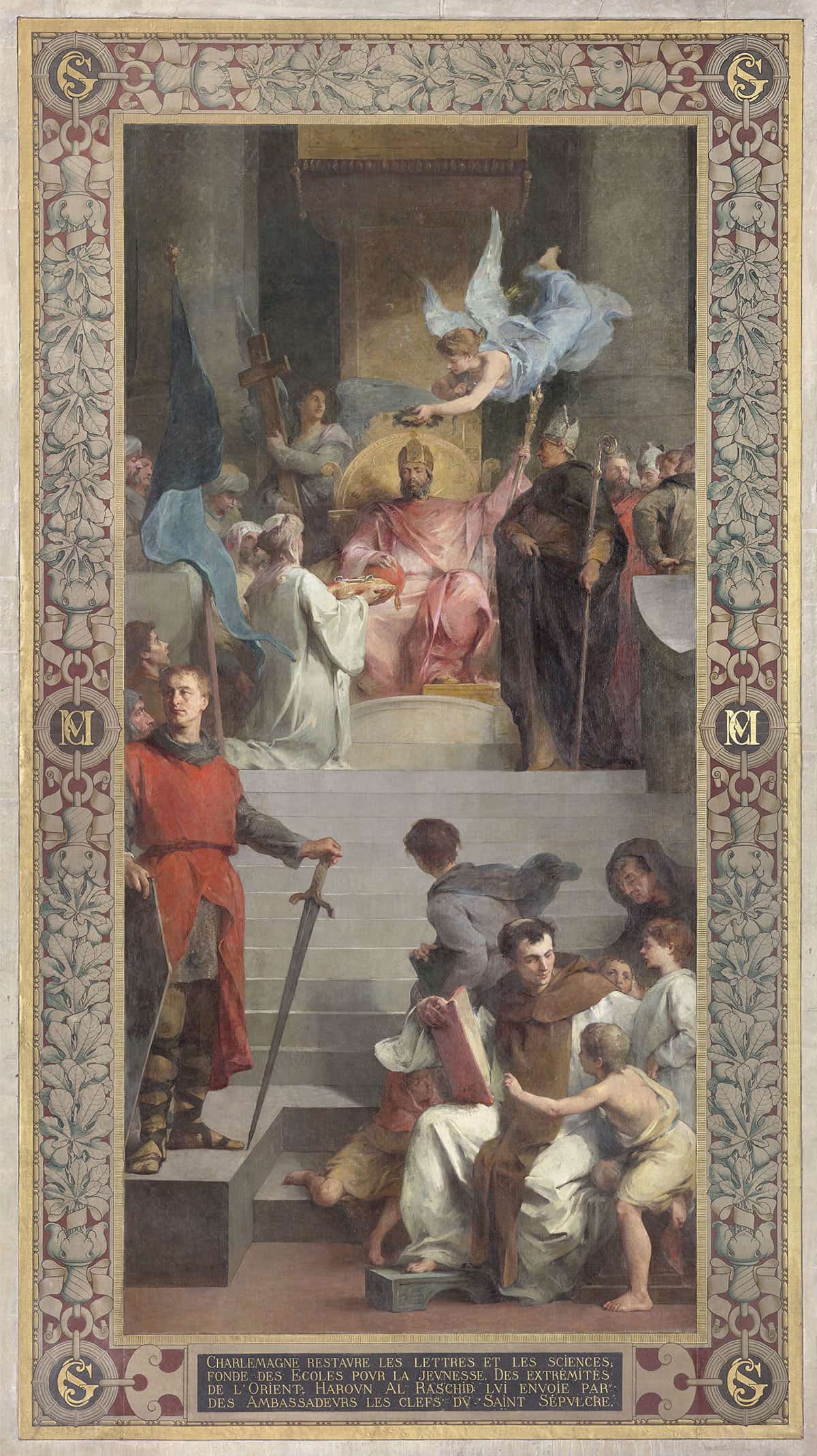 Les Ambassadeurs De Haroun Al Rashid Offrent Les Clefs Du Saint Sepulcre A Charlemagne by Henri Leopold Levy Posters, Prints, & Visual Artwork
