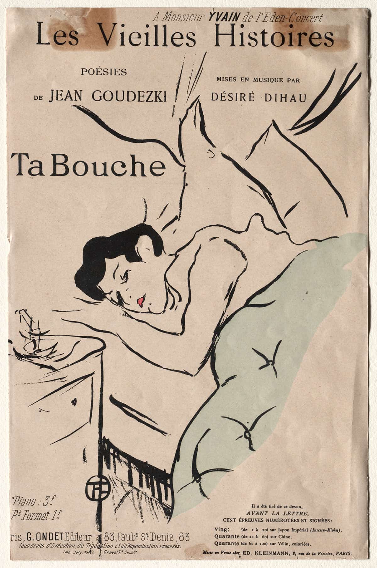 Les Vieilles Histoires Ta Bouche by Henri De Toulouse Lautrec Posters, Prints, & Visual Artwork