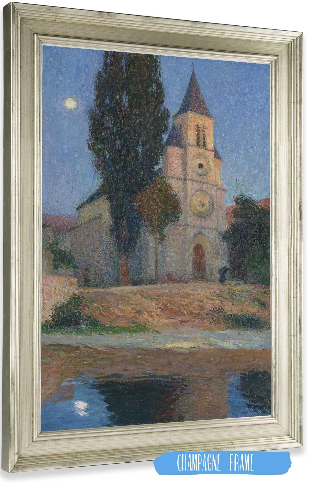 Lever De Lune Derriere Leglise De La Bastide Du Vert by Henri Martin Posters, Prints, & Visual Artwork