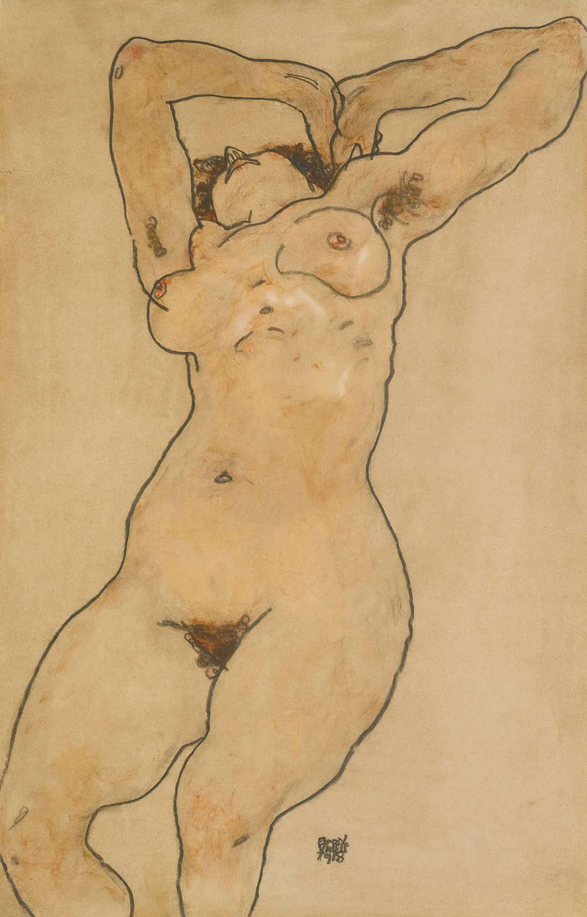 Liegende Reclining Nude by Egon Schiele Posters, Prints, & Visual Artwork