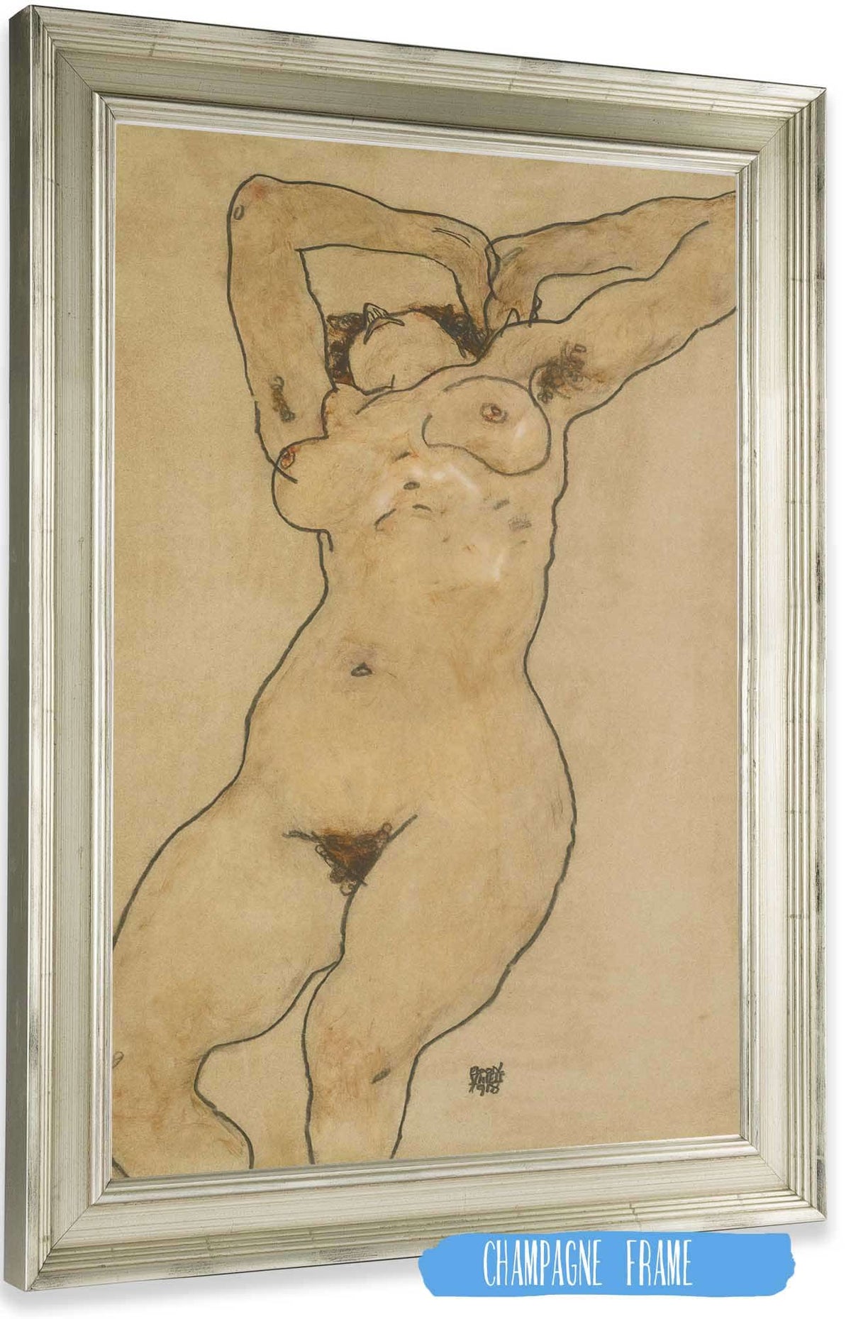 Liegende Reclining Nude by Egon Schiele Posters, Prints, & Visual Artwork