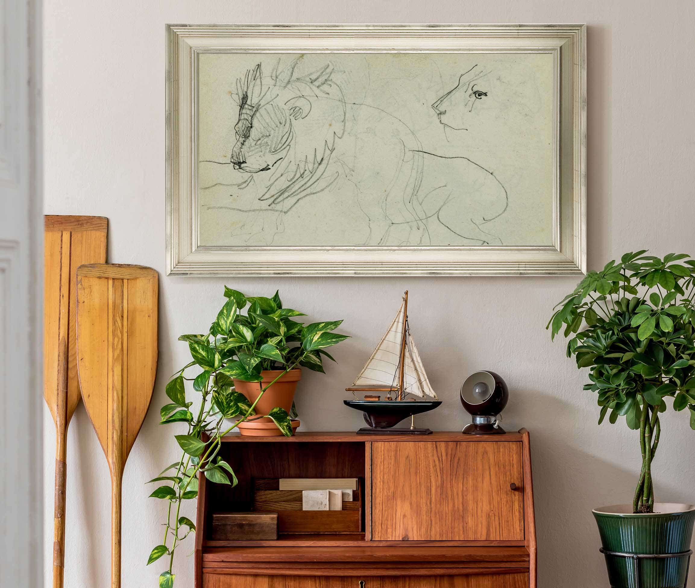 Lion Studies  by Theodore Gericault Posters, Prints, & Visual Artwork