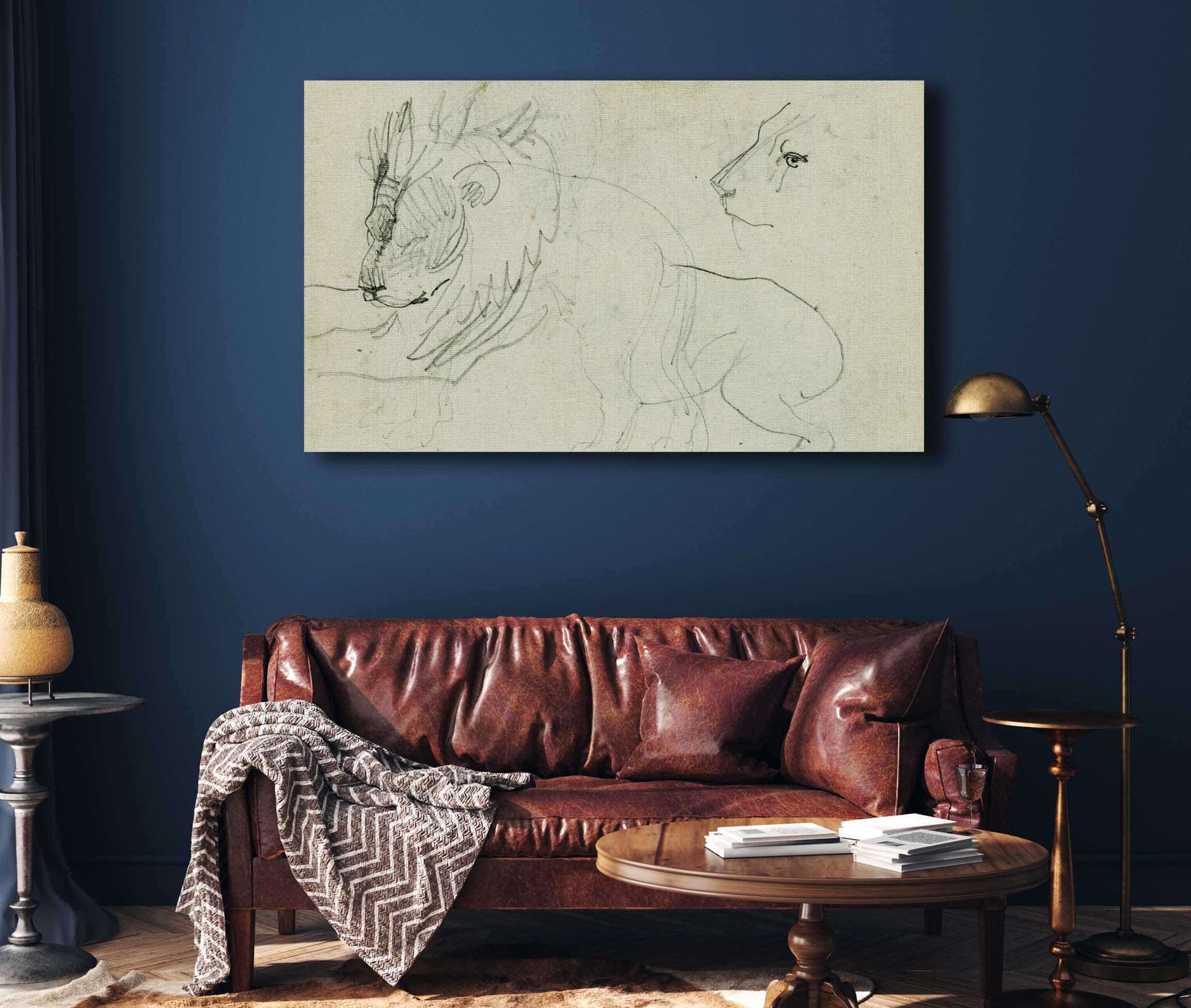 Lion Studies  by Theodore Gericault Posters, Prints, & Visual Artwork