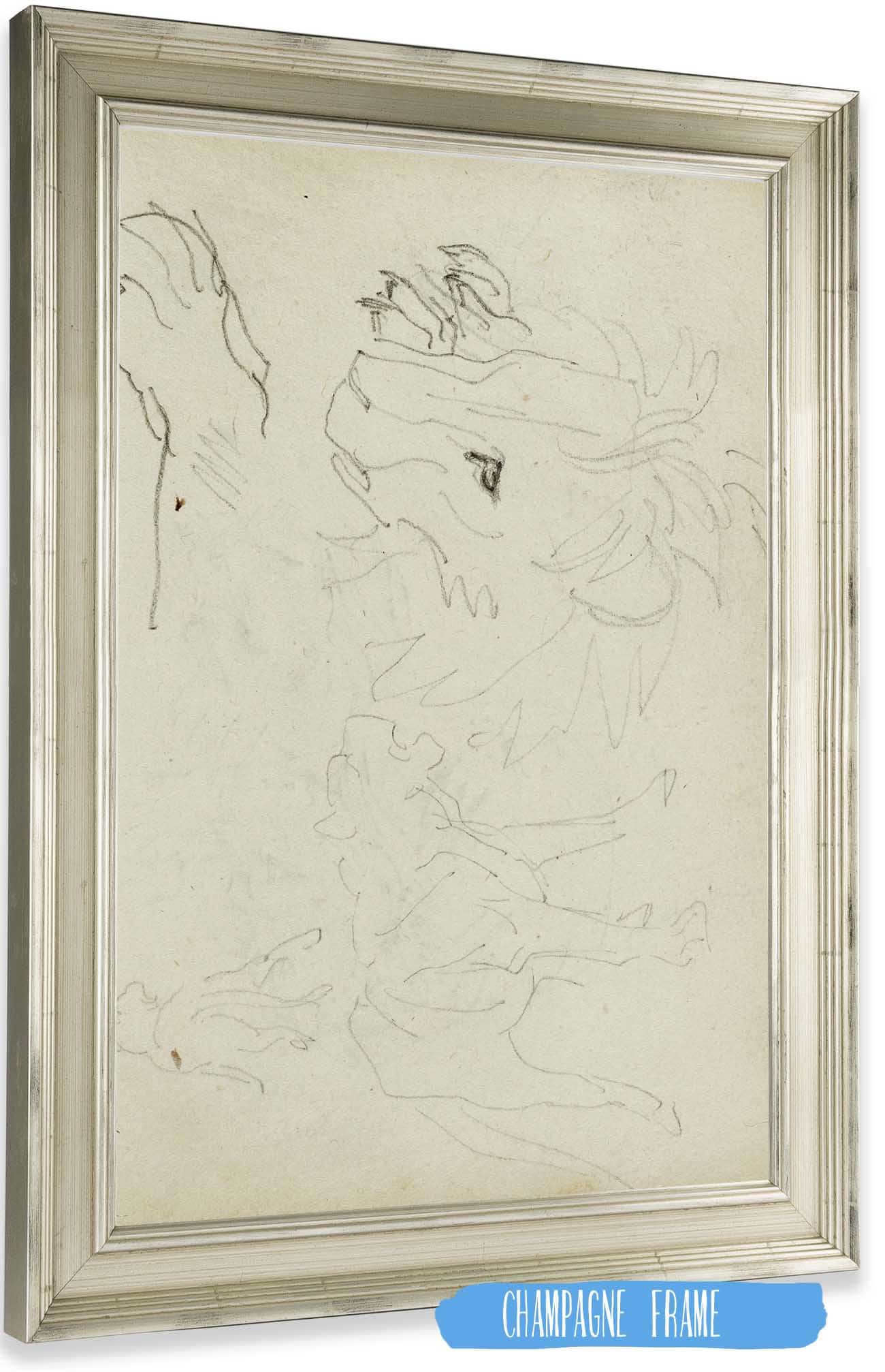 Lion Studies  by Theodore Gericault Posters, Prints, & Visual Artwork